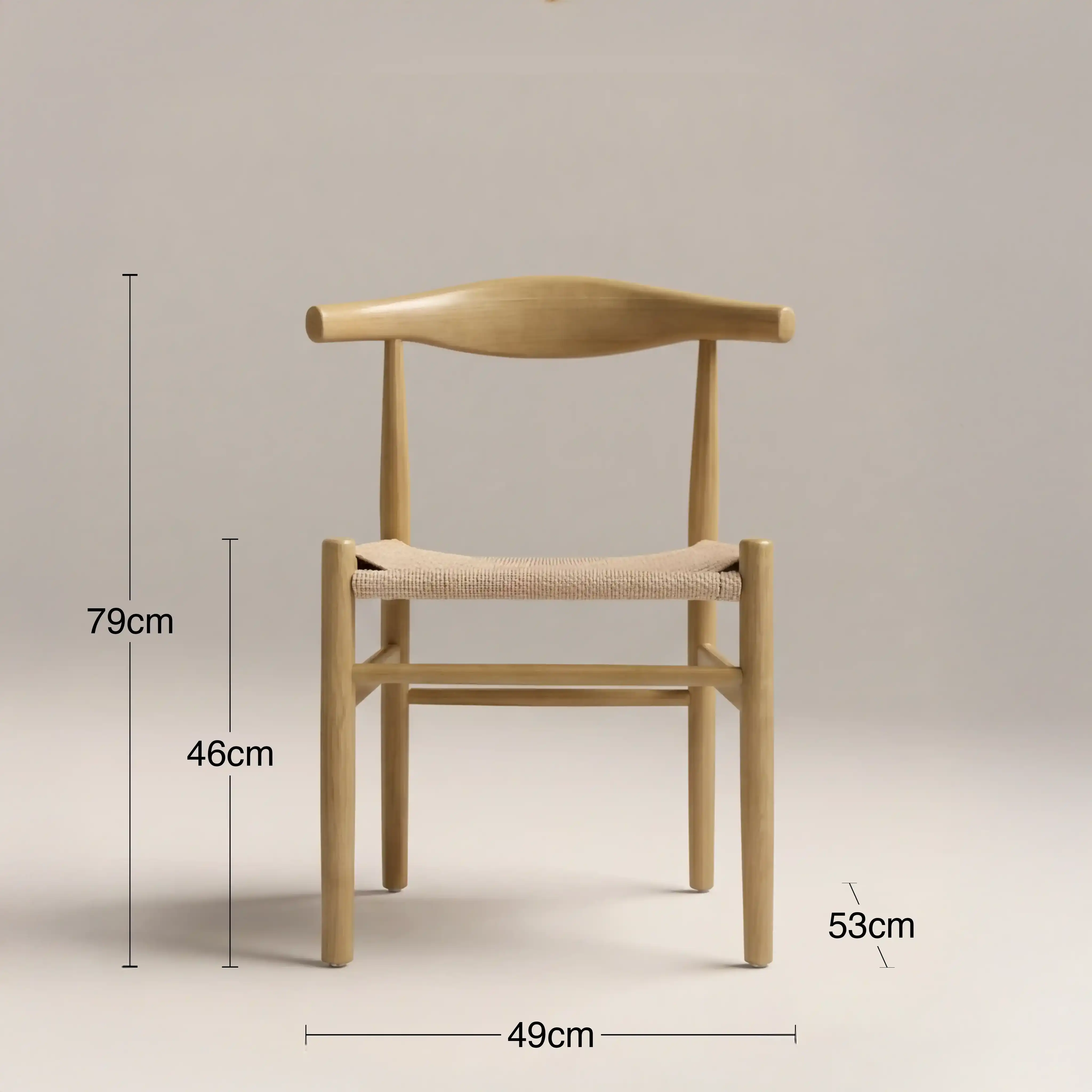 Aalborg Wooden Dining Chair | Natural Weave & Oak - Image 5
