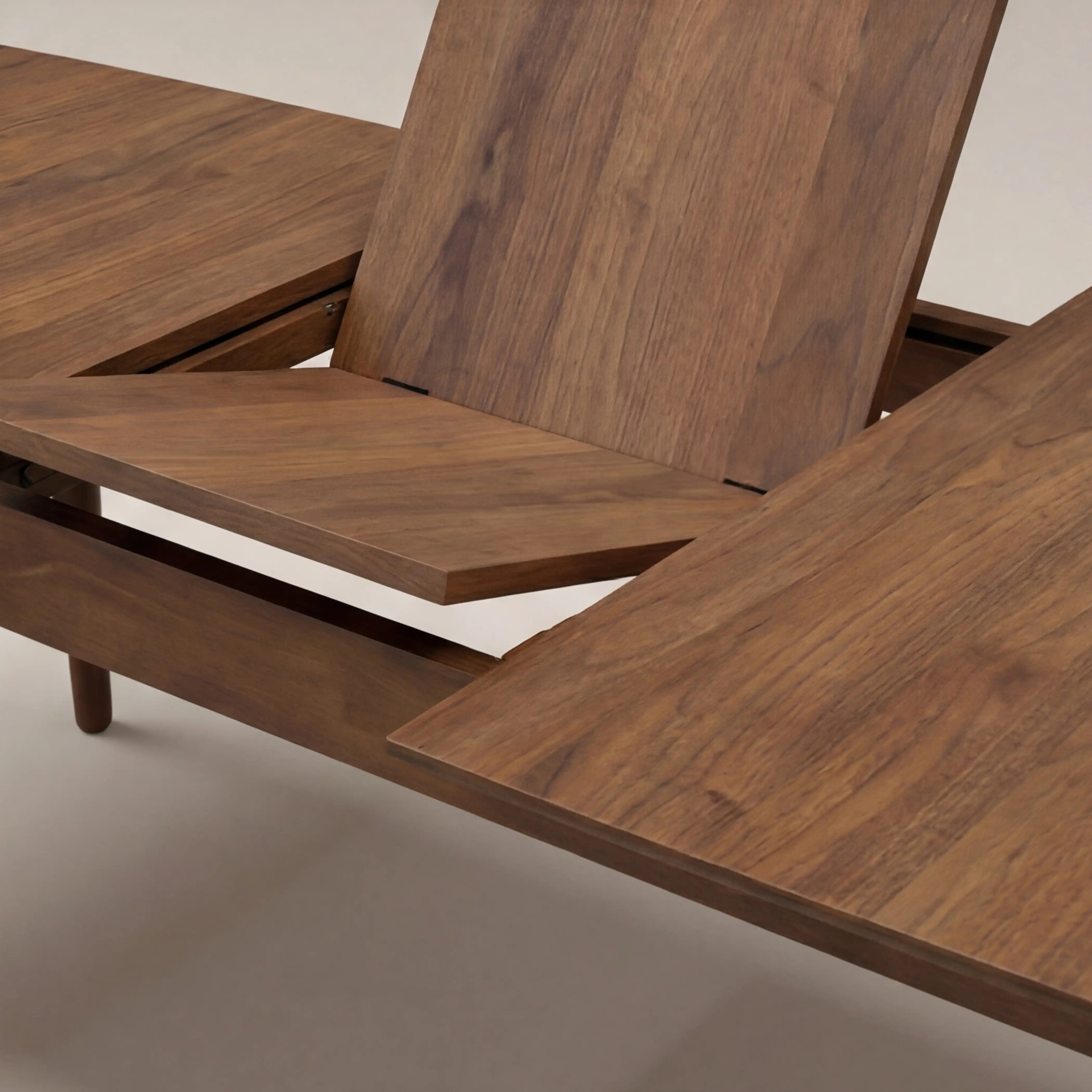 Abbe 6-10 Seat Rectangle
  Wooden Extendable Dining Table | Walnut - Image 7