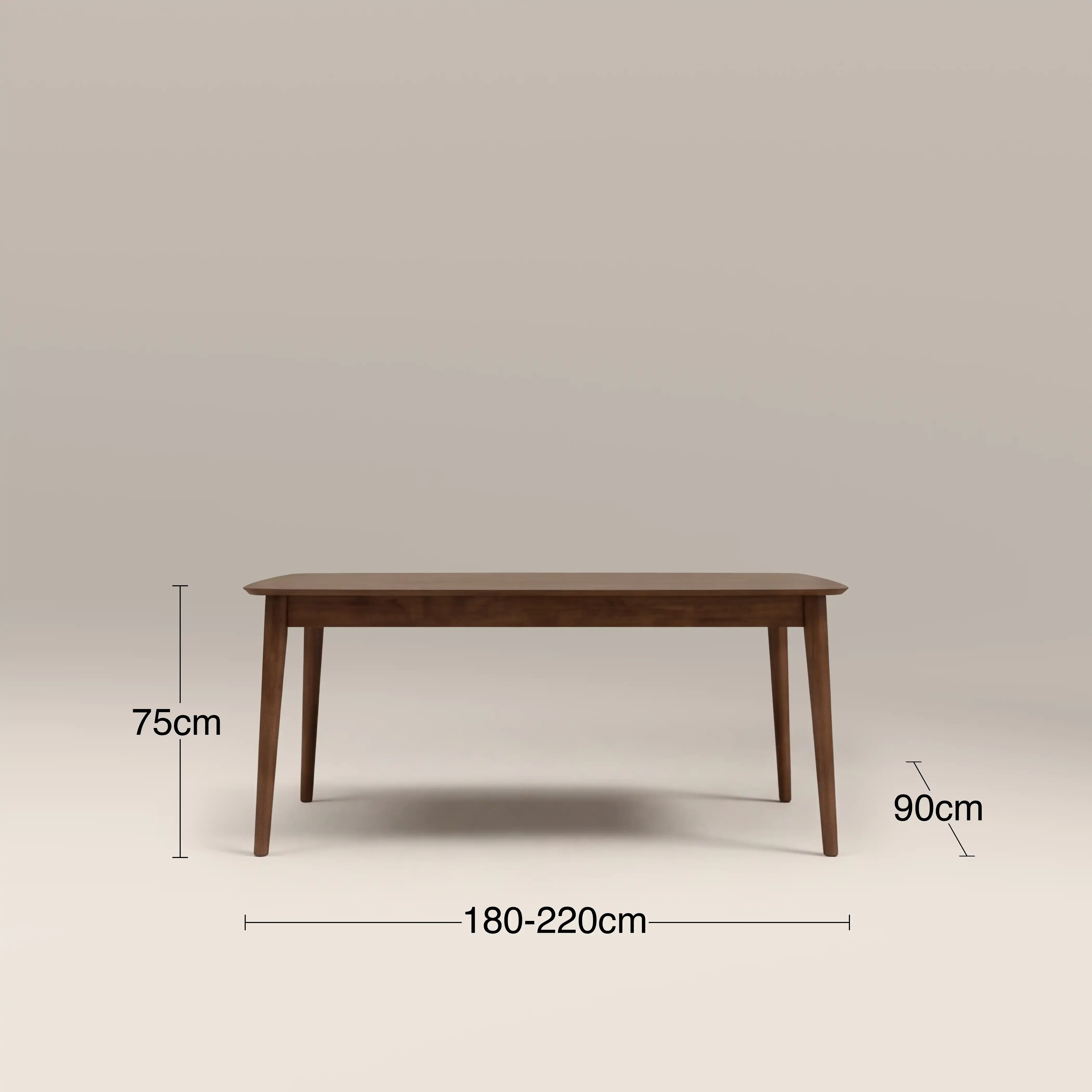Abbe 6-10 Seat Rectangle
  Wooden Extendable Dining Table | Walnut - Image 9