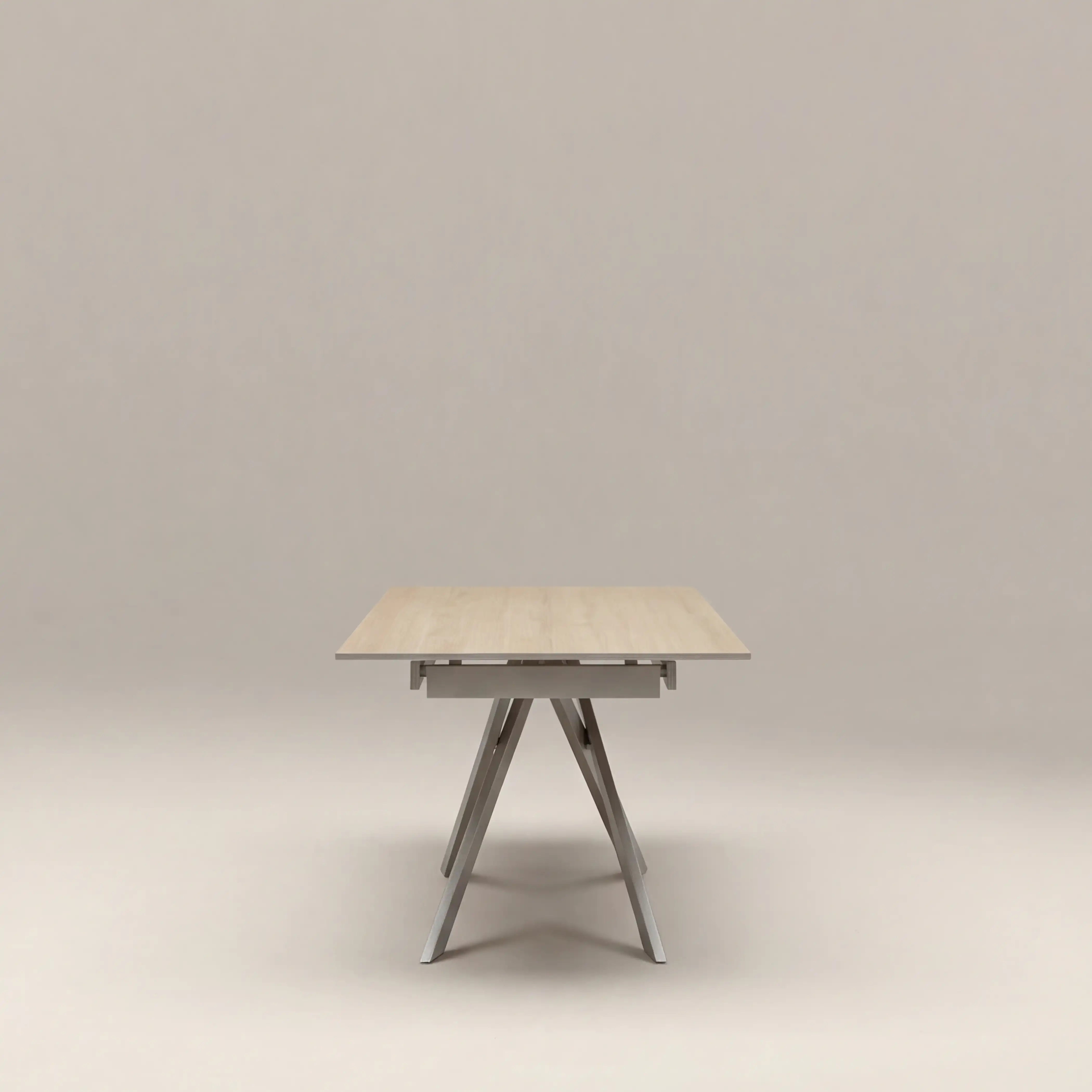 Adele 6-10 Seat Rectangle Extendable Dining Table | Natural Travertine Effect Sintered Stone & Latte - Image 5