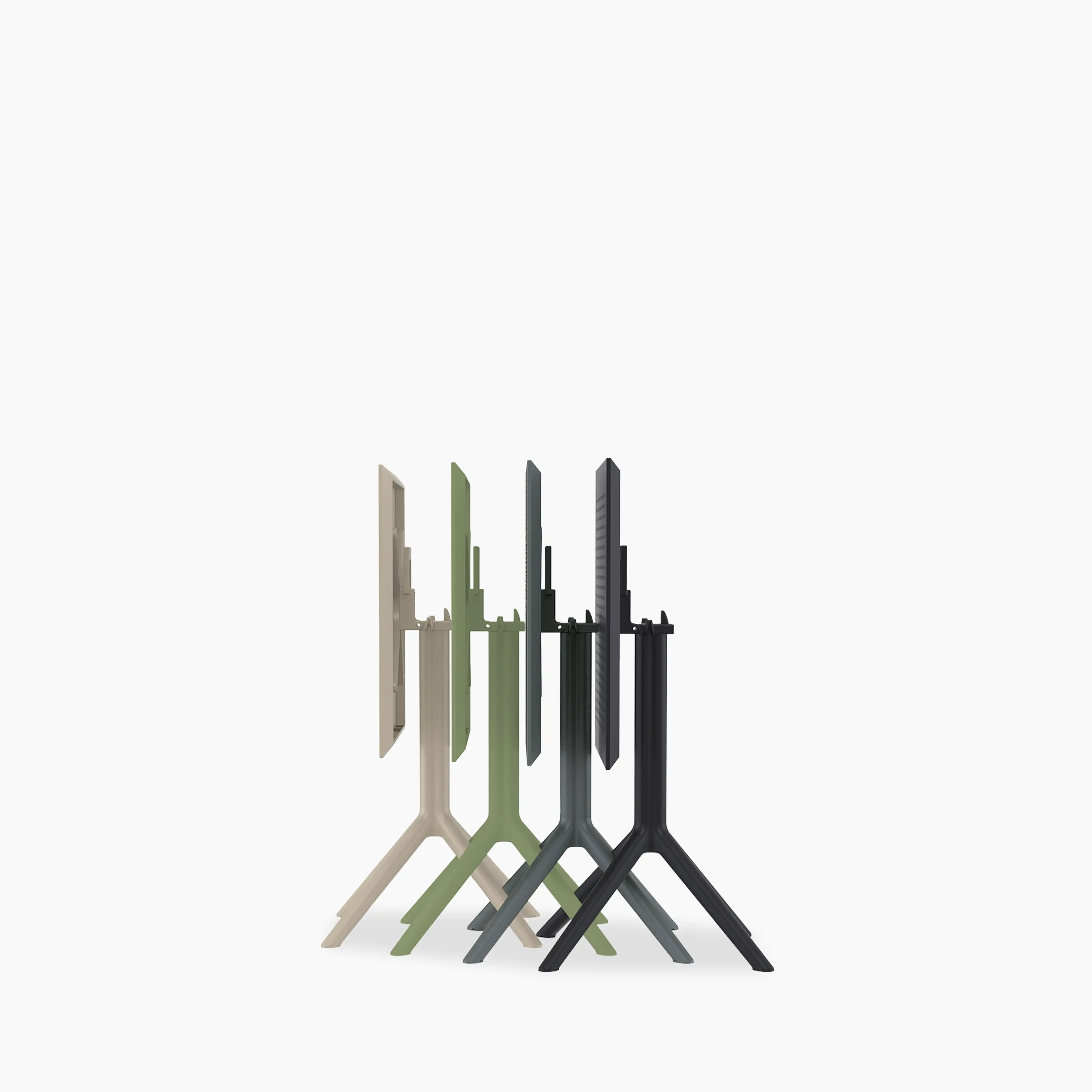 Aiden 4 Seat Square Folding Cafe Table | Black - Image 5