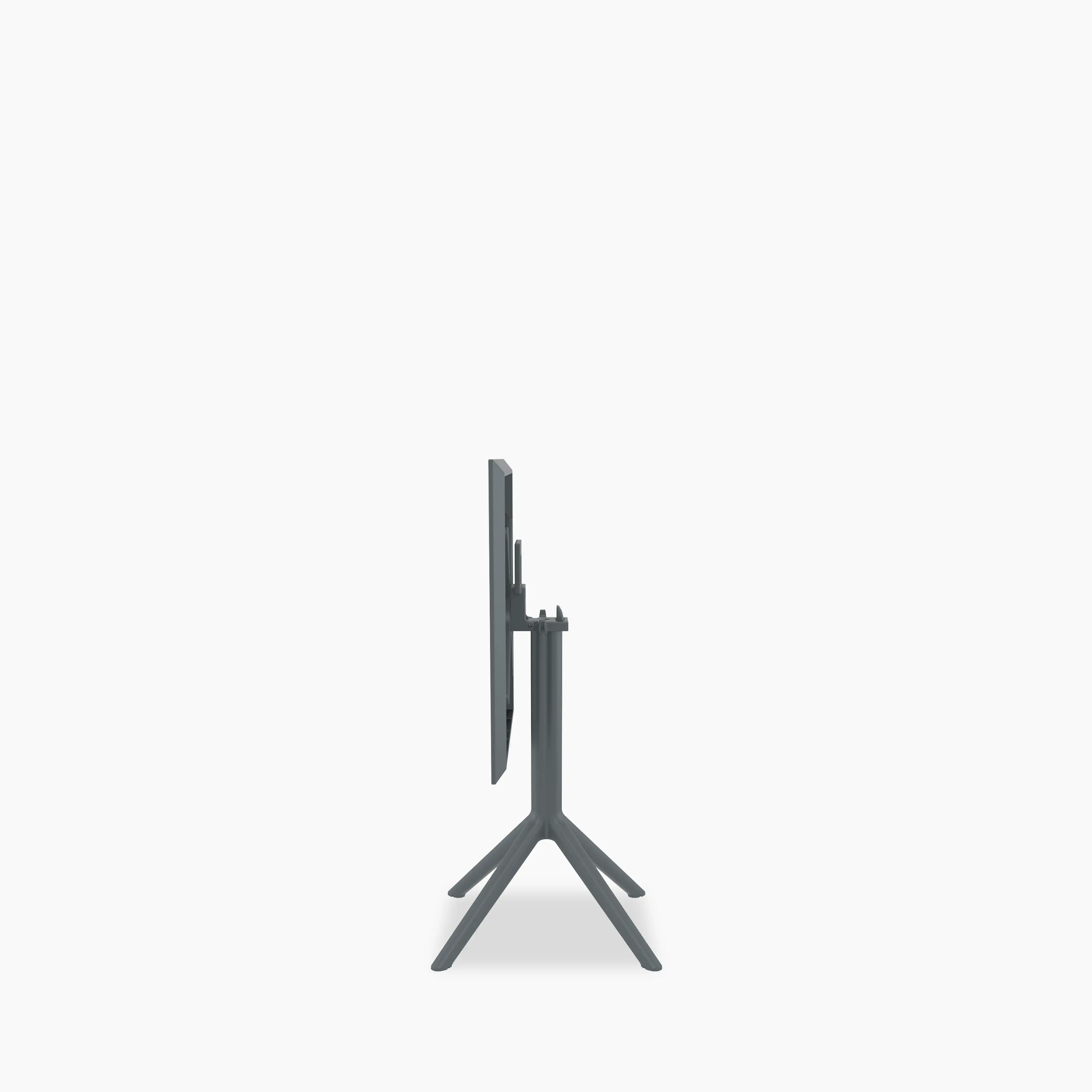 Aiden 4 Seat Square Folding Cafe Table | Dark Grey & Grey - Image 3