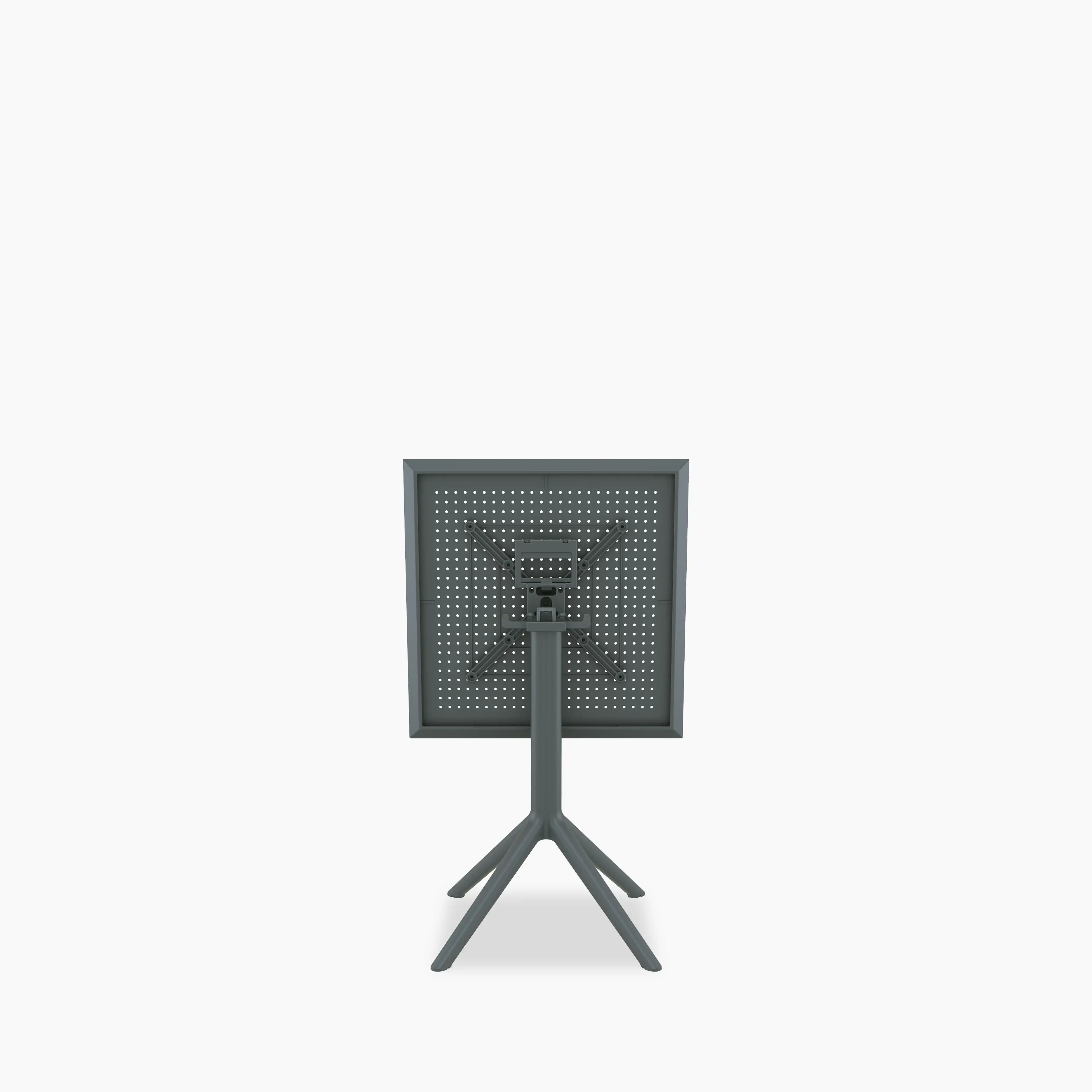 Aiden 4 Seat Square Folding Cafe Table | Dark Grey & Grey - Image 4
