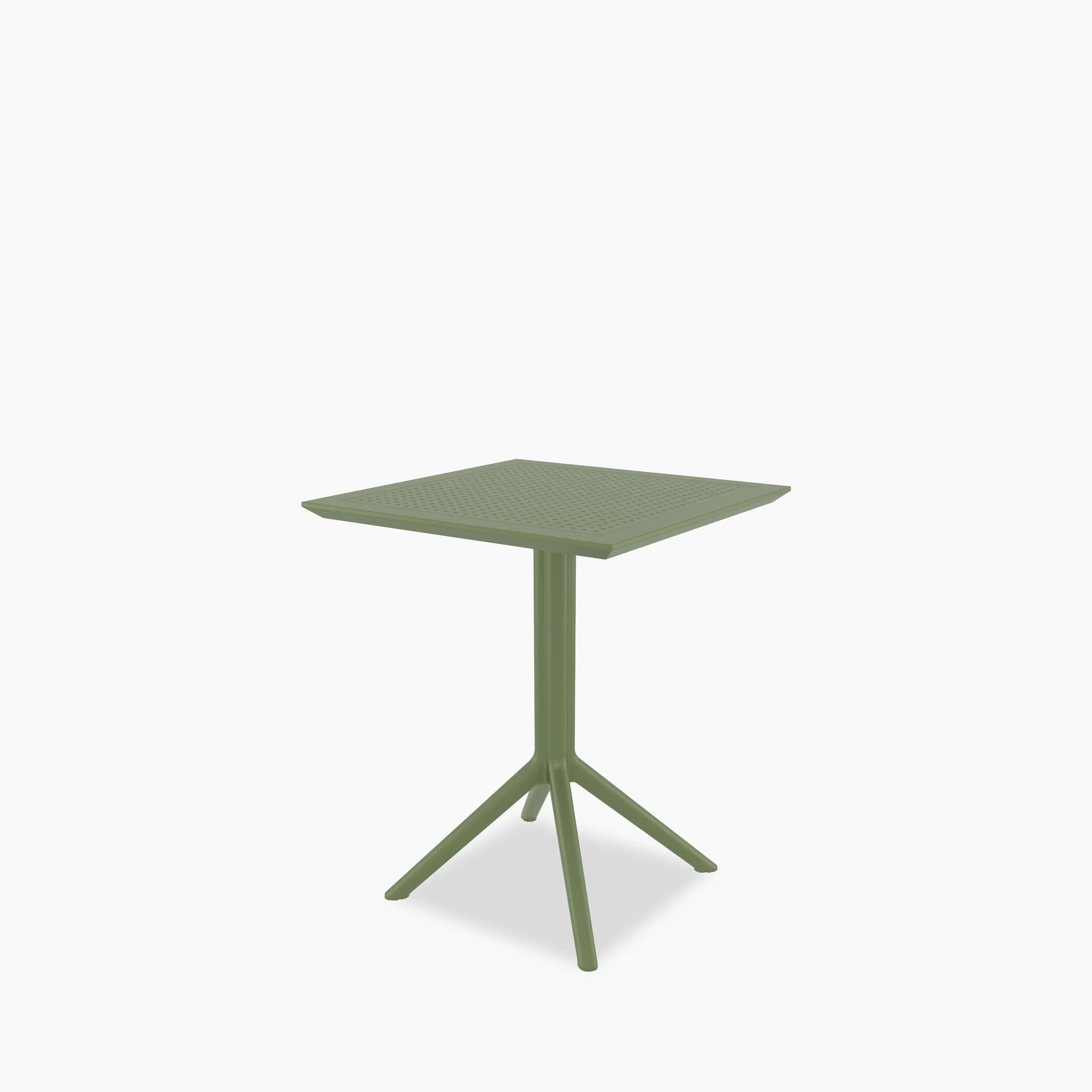 Aiden 4 Seat Square Folding Cafe Table | Green - Image 2