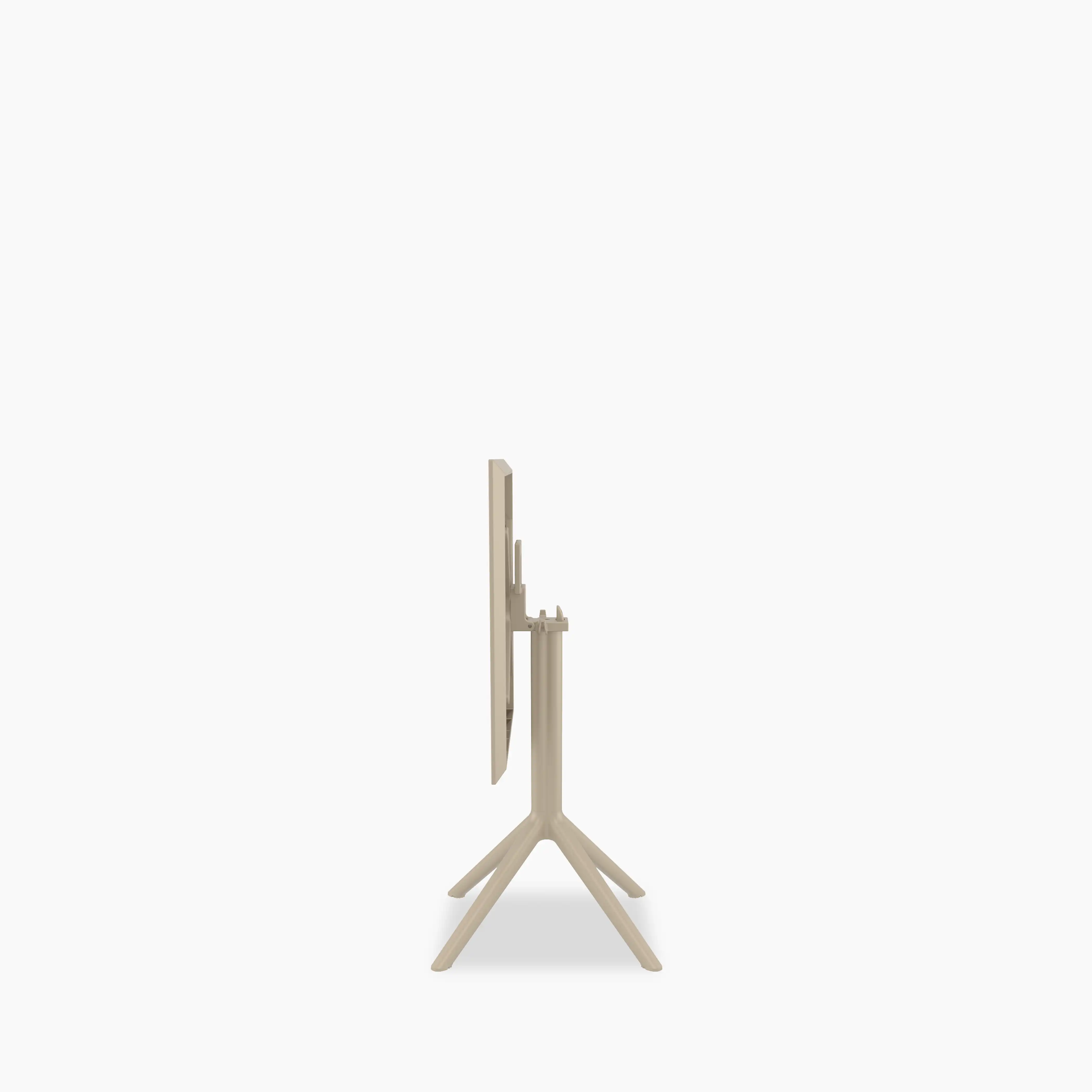 Aiden 4 Seat Square Folding Cafe Table | Taupe - Image 3