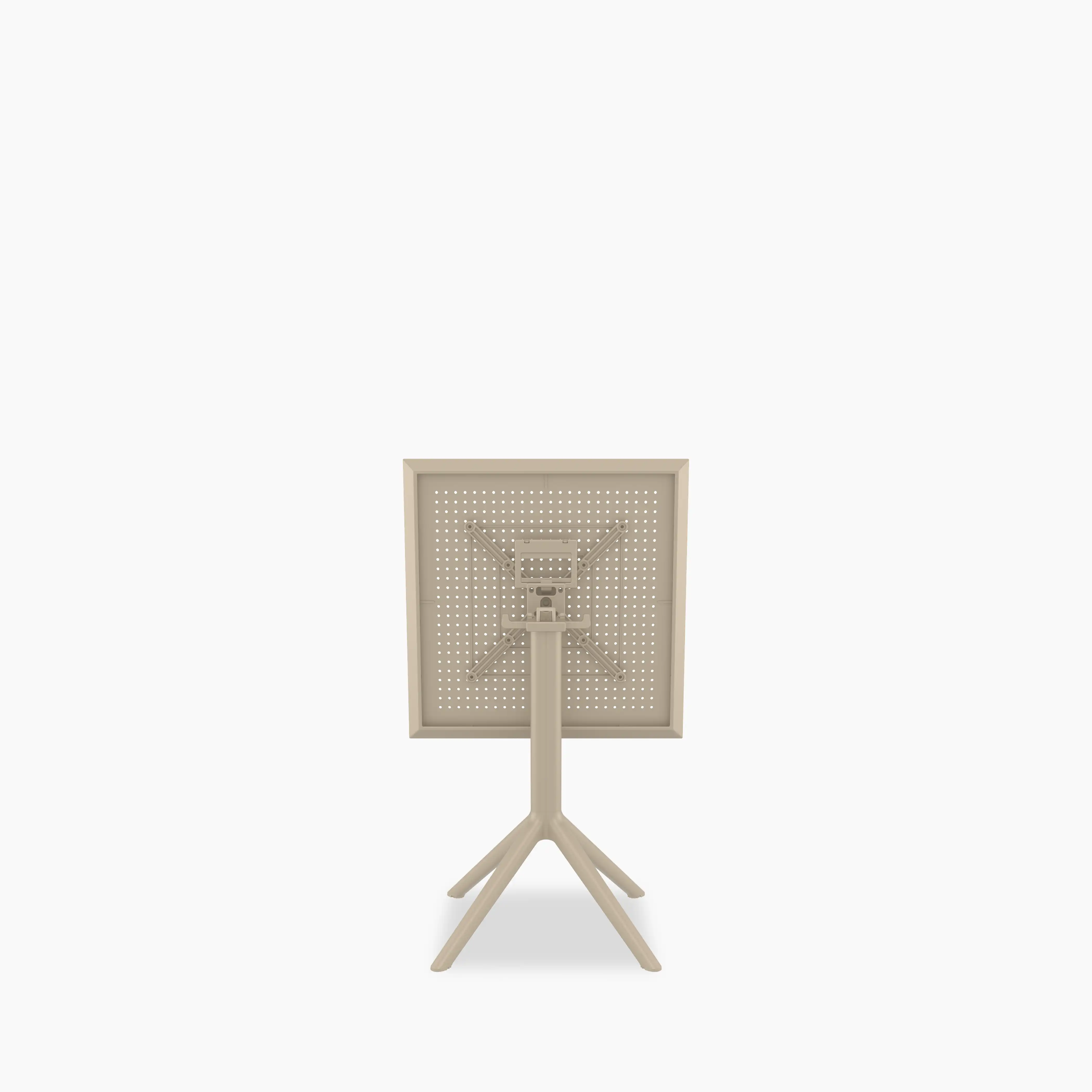 Aiden 4 Seat Square Folding Cafe Table | Taupe - Image 4