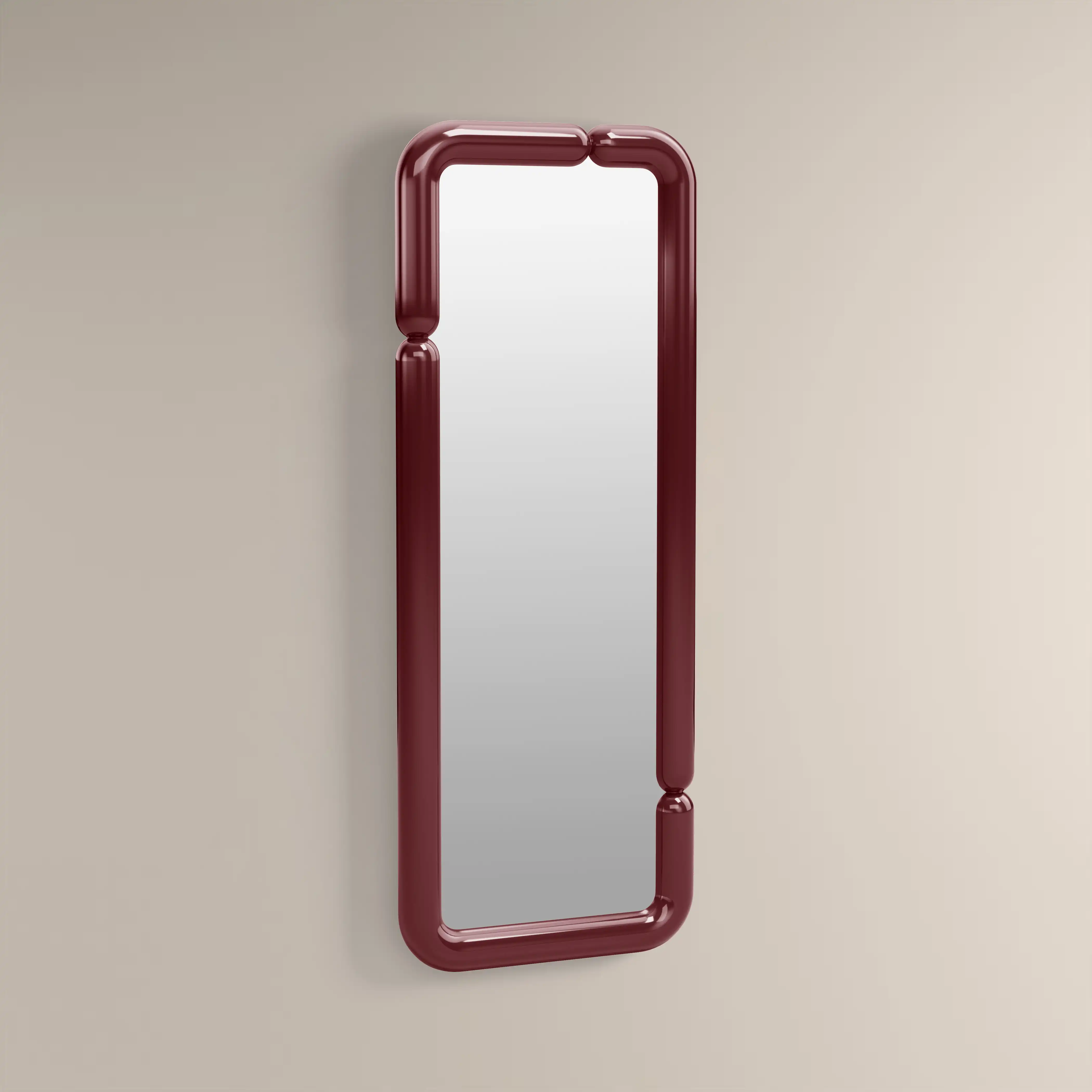 Alana Full Length Wall Mirror, 160 x 60 cm| High Gloss Burgundy - Image 3