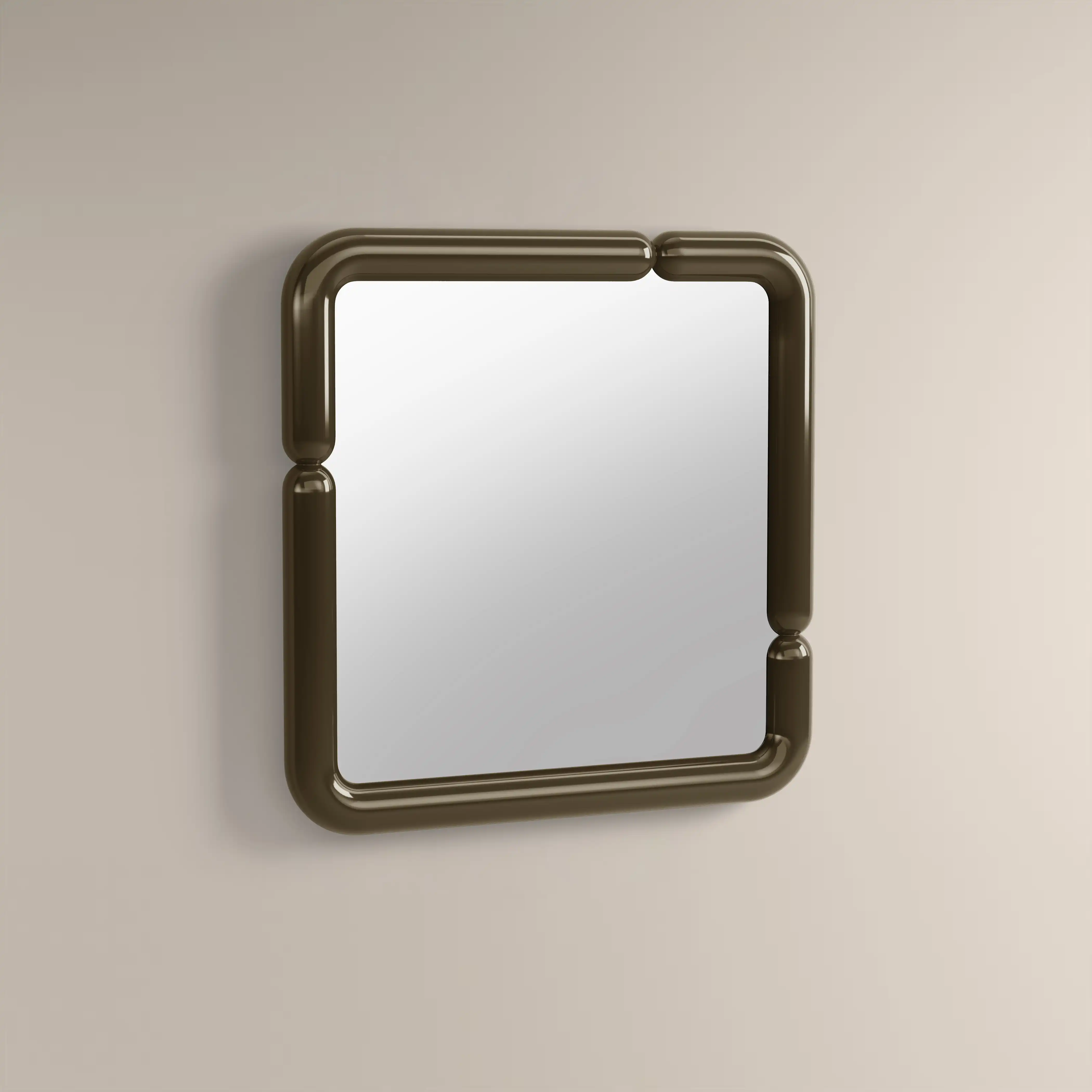 Alana Wall Mirror, 90 cm | High Gloss Clay Green - Image 2