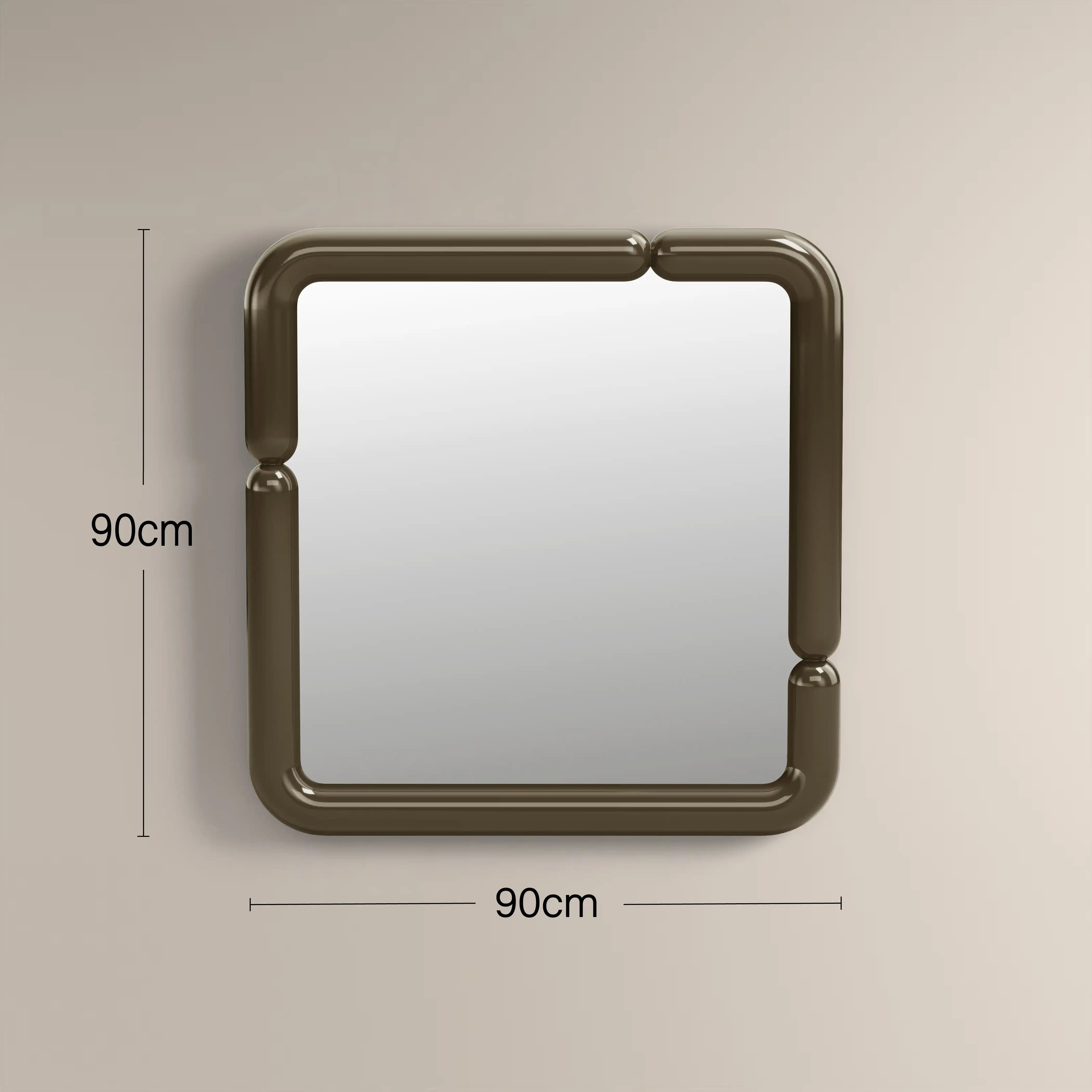 Alana Wall Mirror, 90 cm | High Gloss Clay Green - Image 3