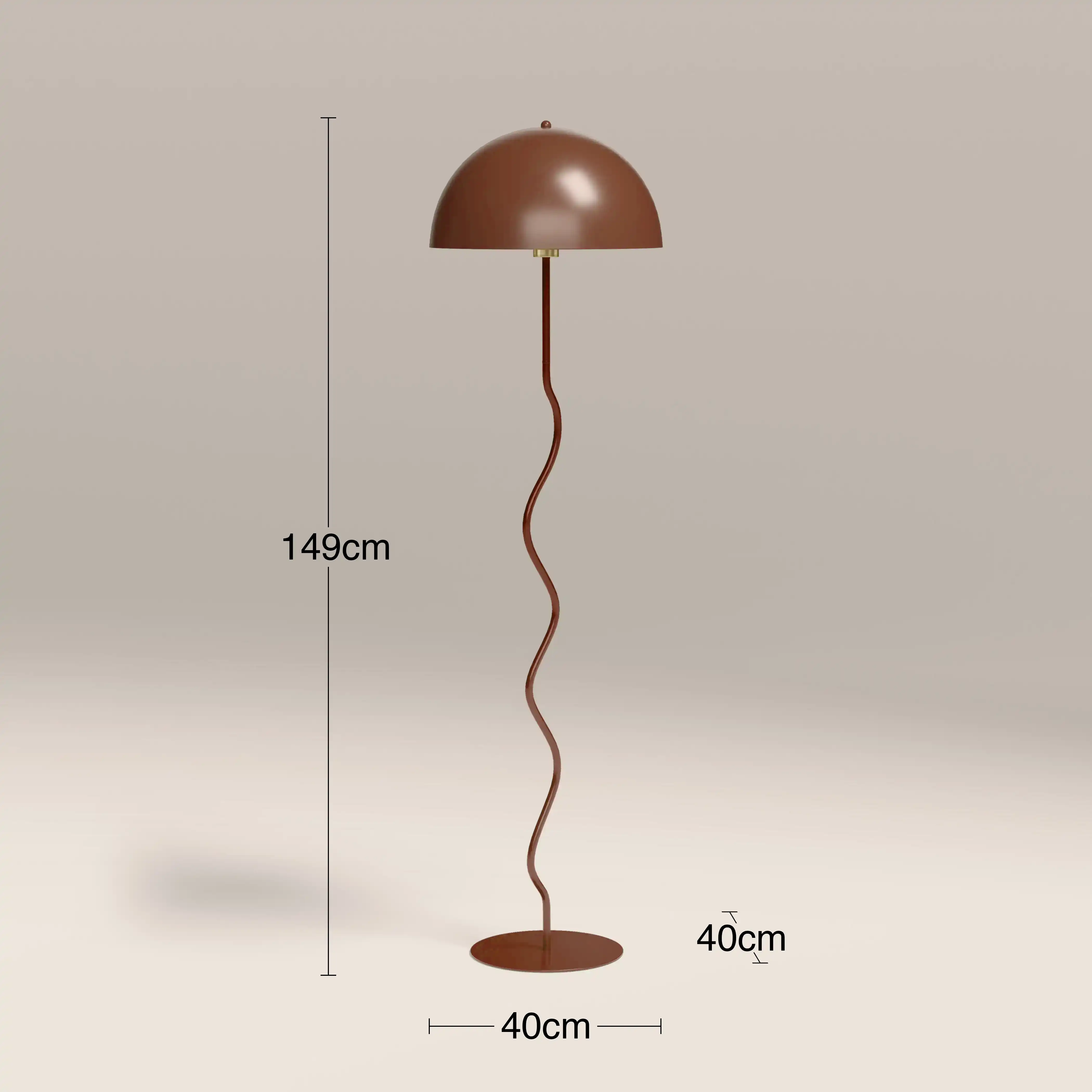 Alani Floor Lamp | Rust Red - Image 3