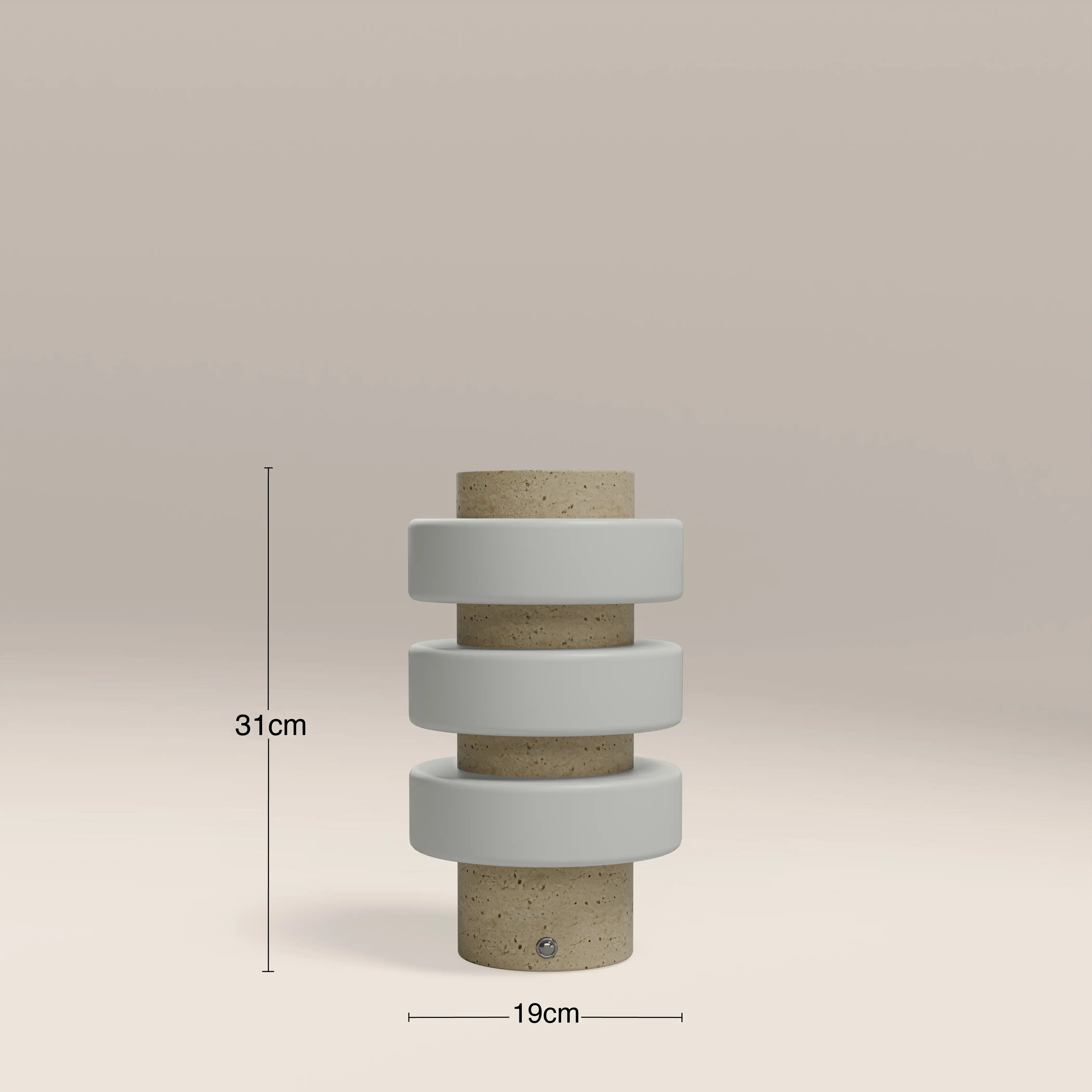 Alanis Table Lamp | Natural Travertine - Image 4