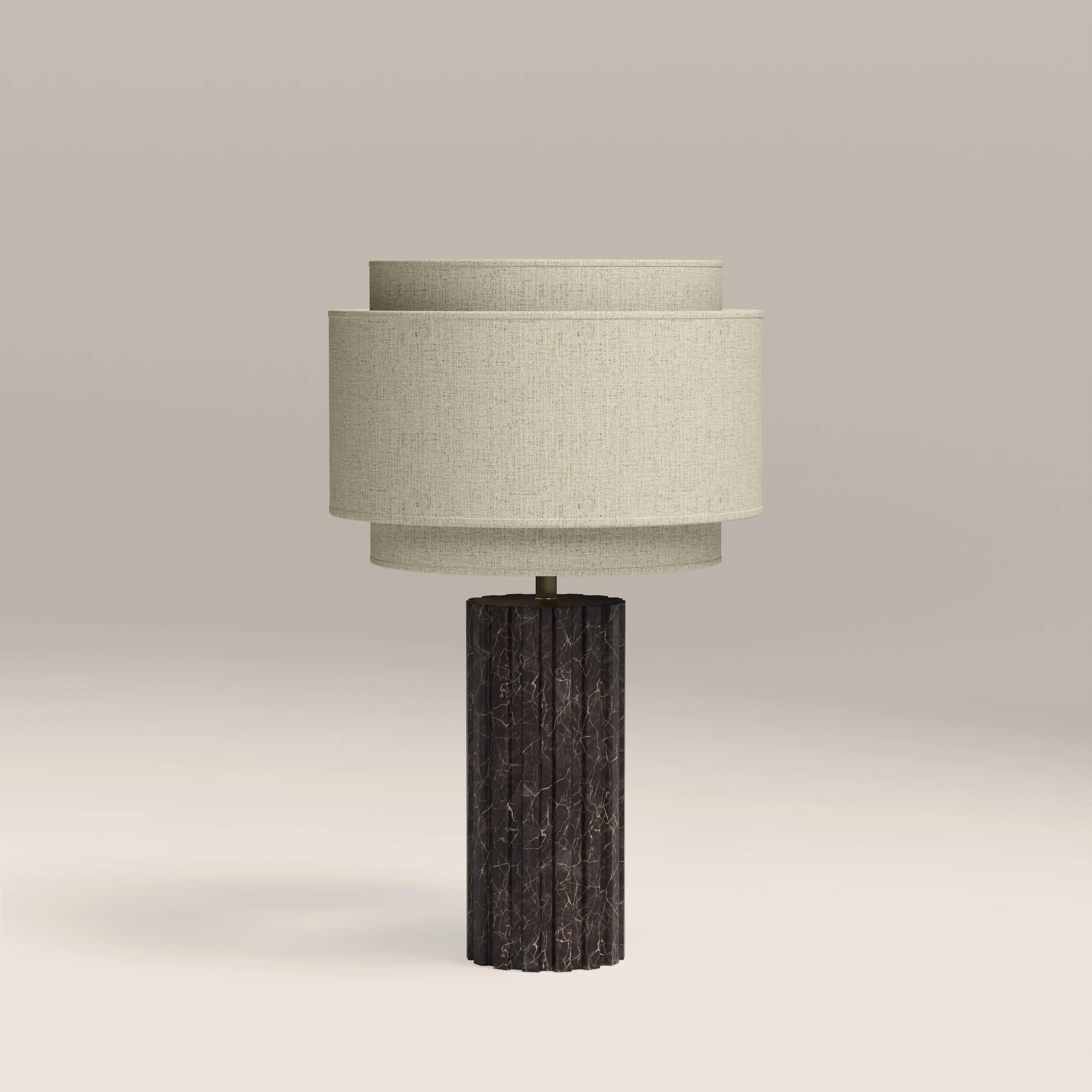 Aldridge Table Lamp | Chocolate Brown Marble - Image 2