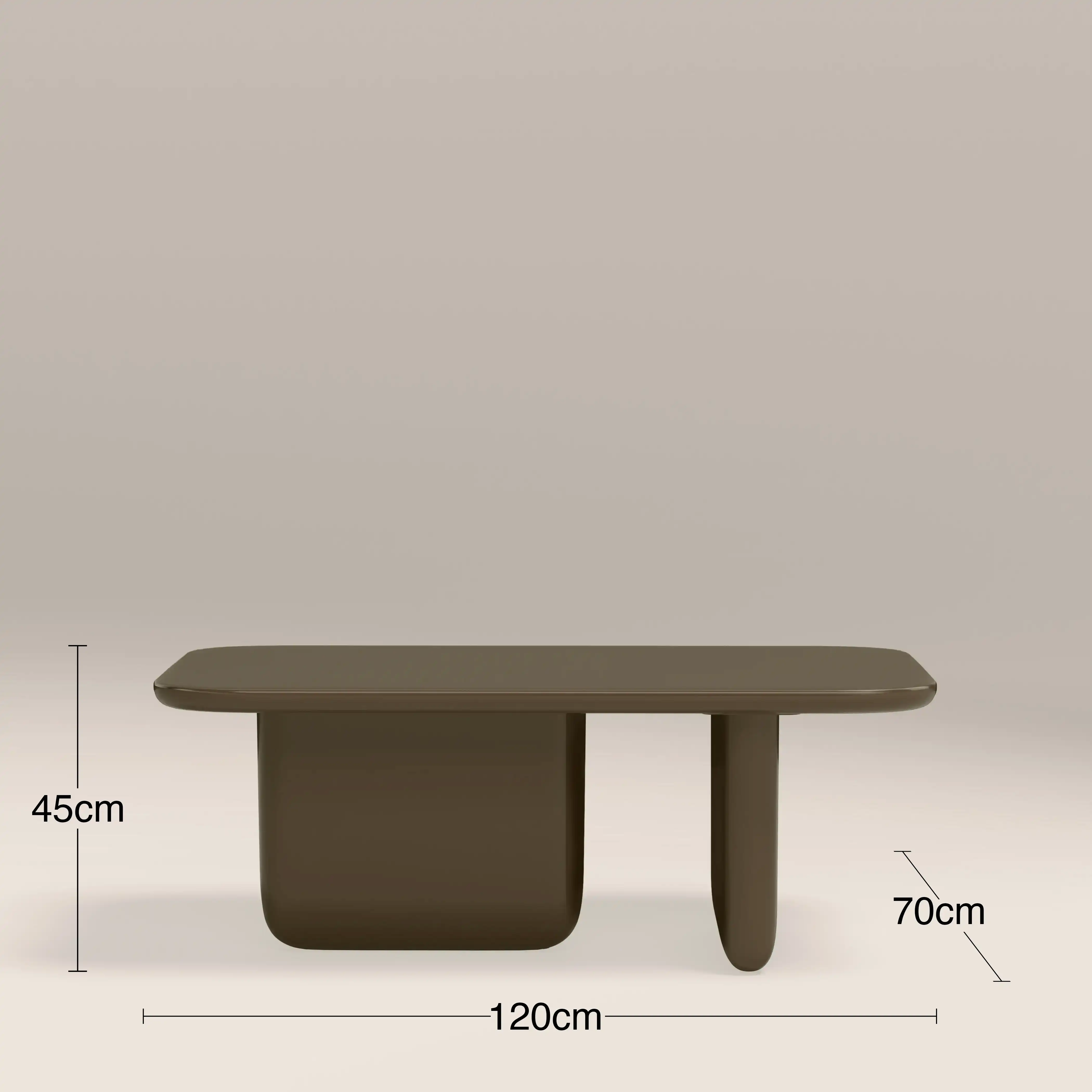 Aliza Rectangle Coffee Table | High Gloss Clay Green - Image 3