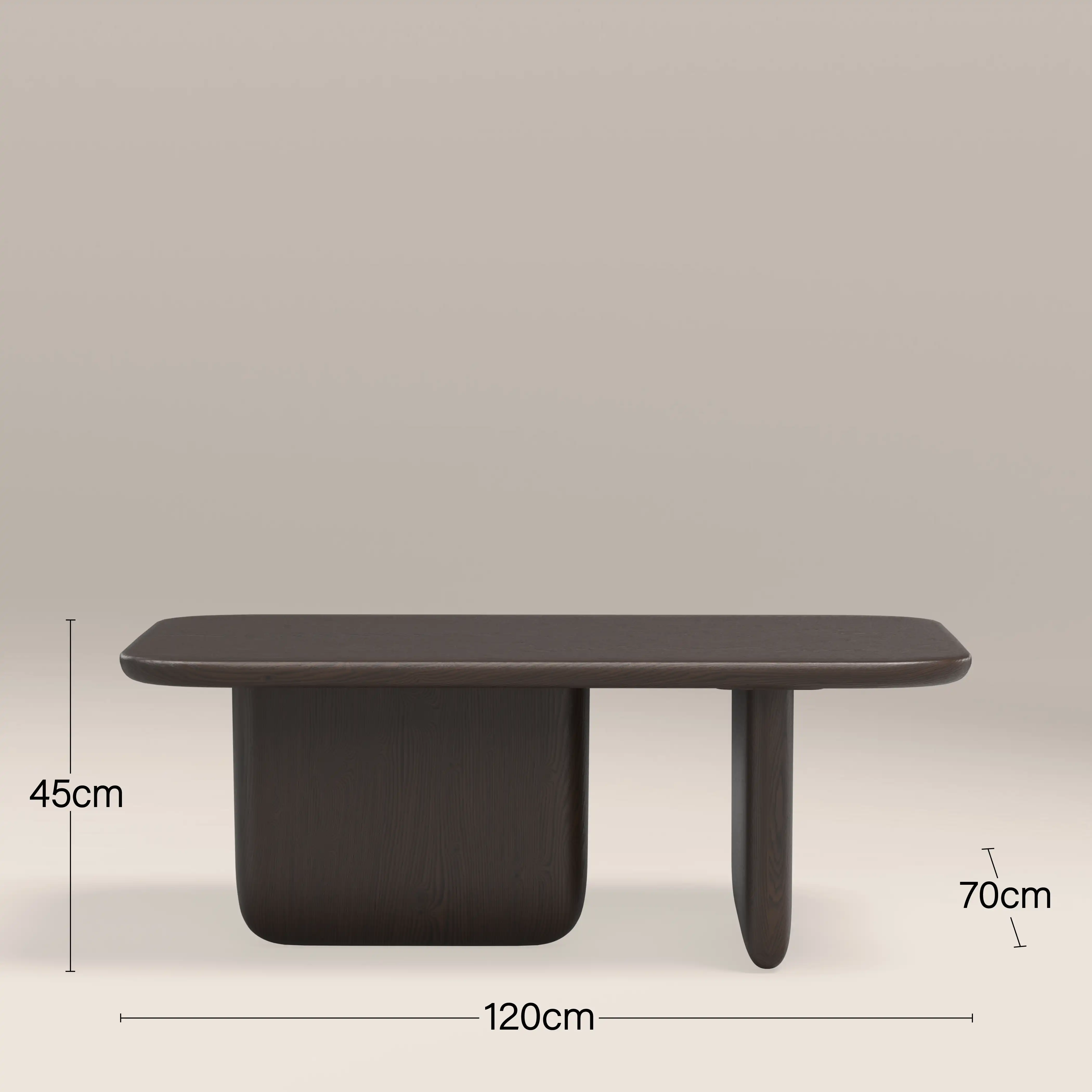 Aliza Rectangle Wooden Coffee Table | Dark Walnut - Image 3