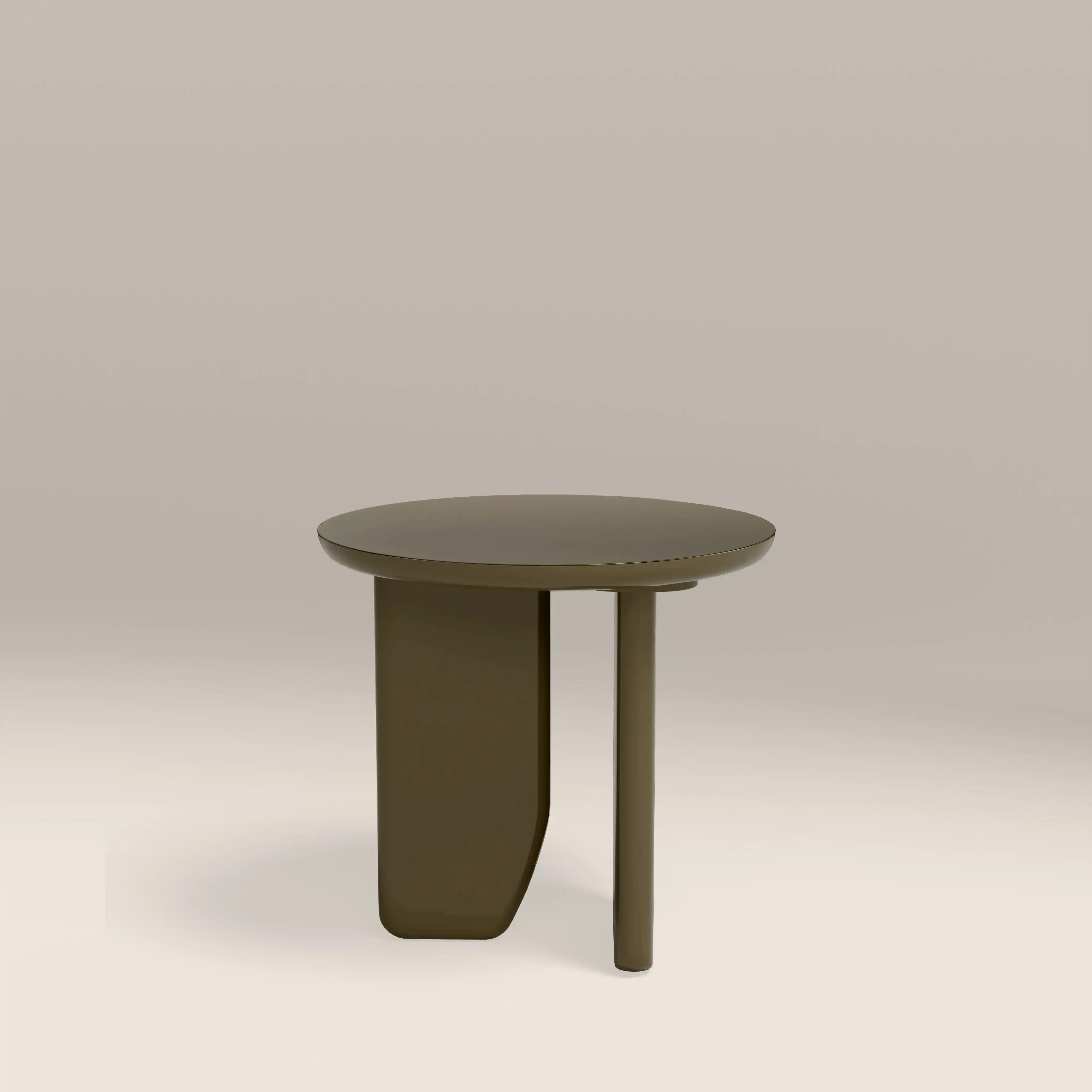 Aliza Round Side Table | High Gloss Clay Green - Image 2