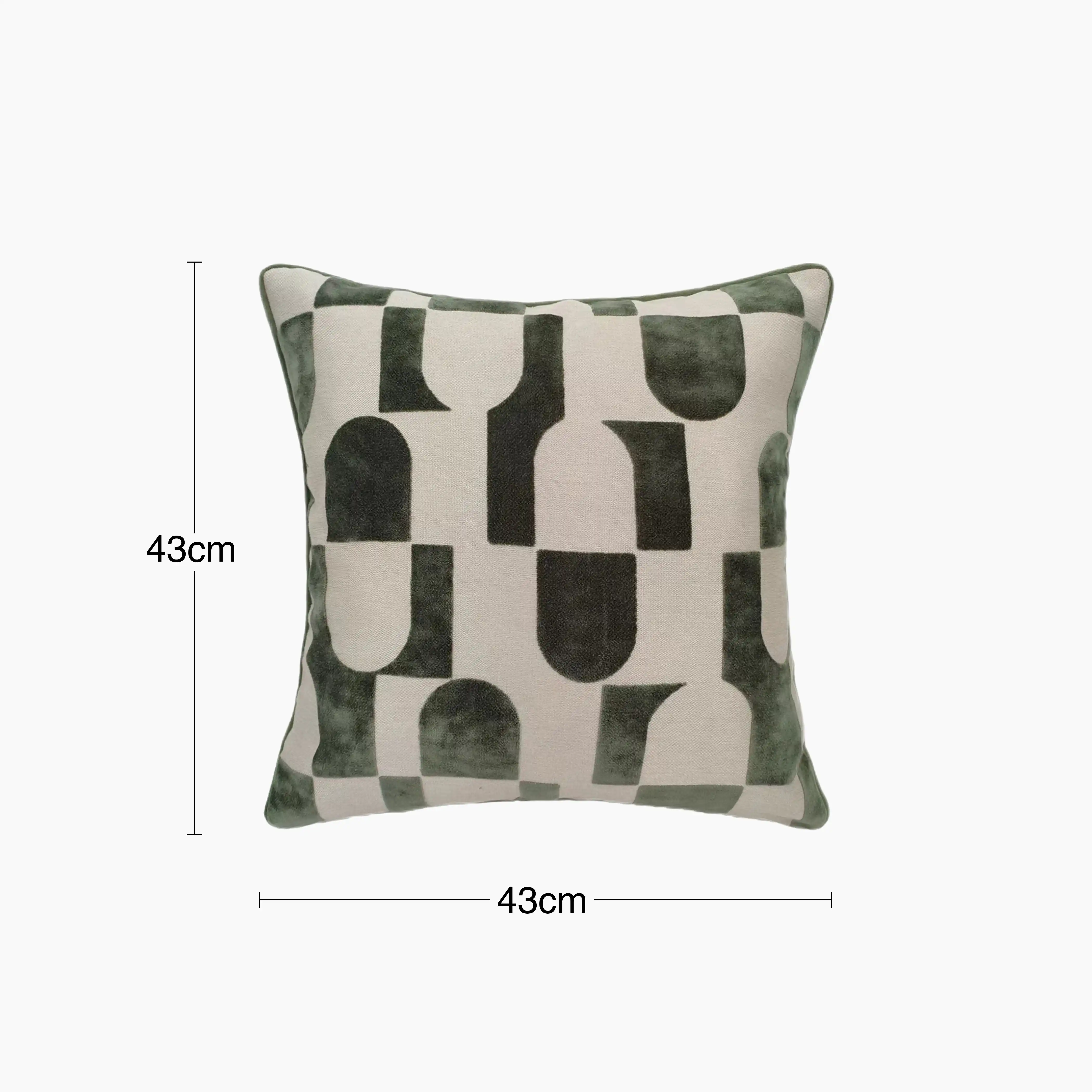 Alonzo Square Velvet Cushion | Sage Green - Image 2