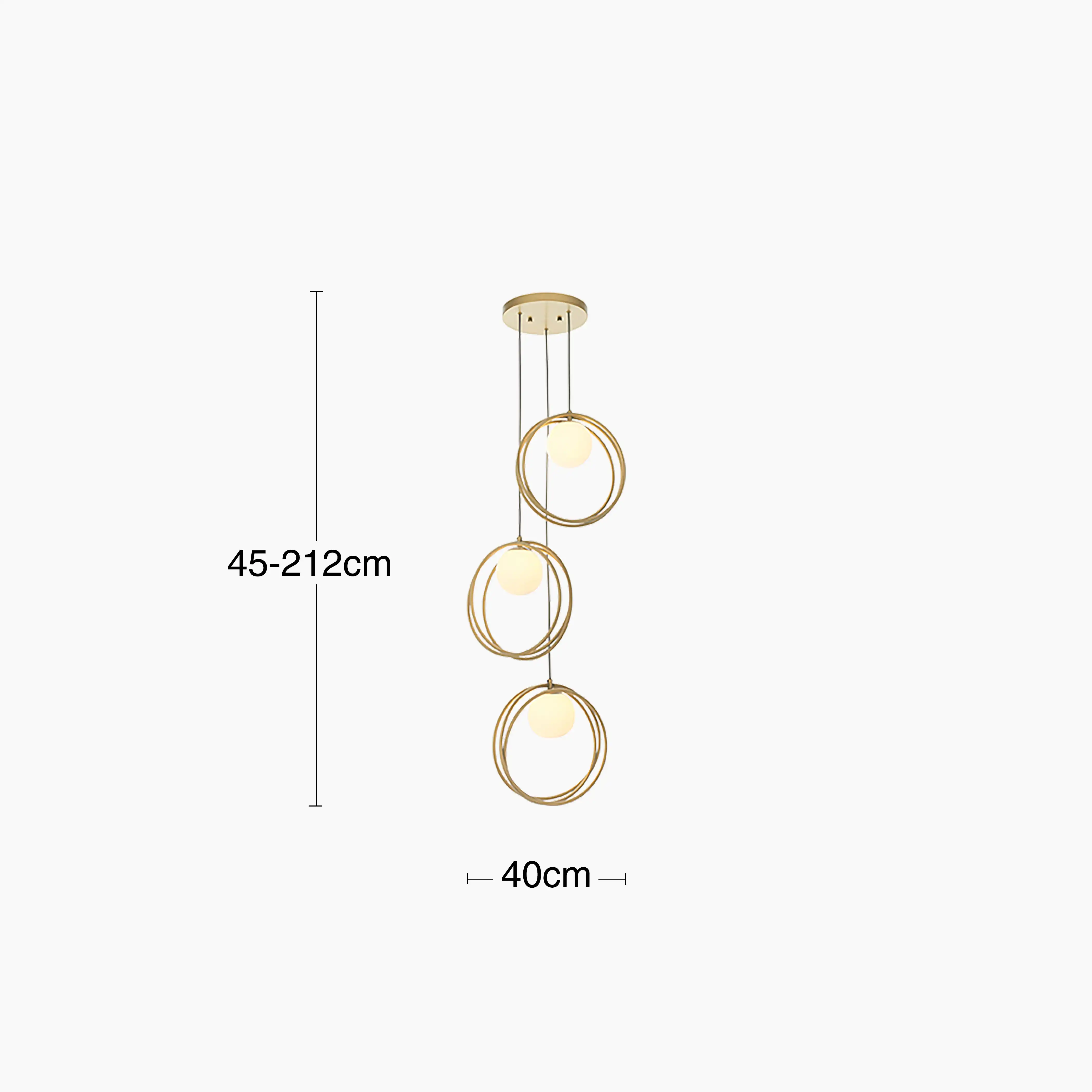 Altra 3 Light Cluster Ceiling Light | Opal & Brass - Image 10