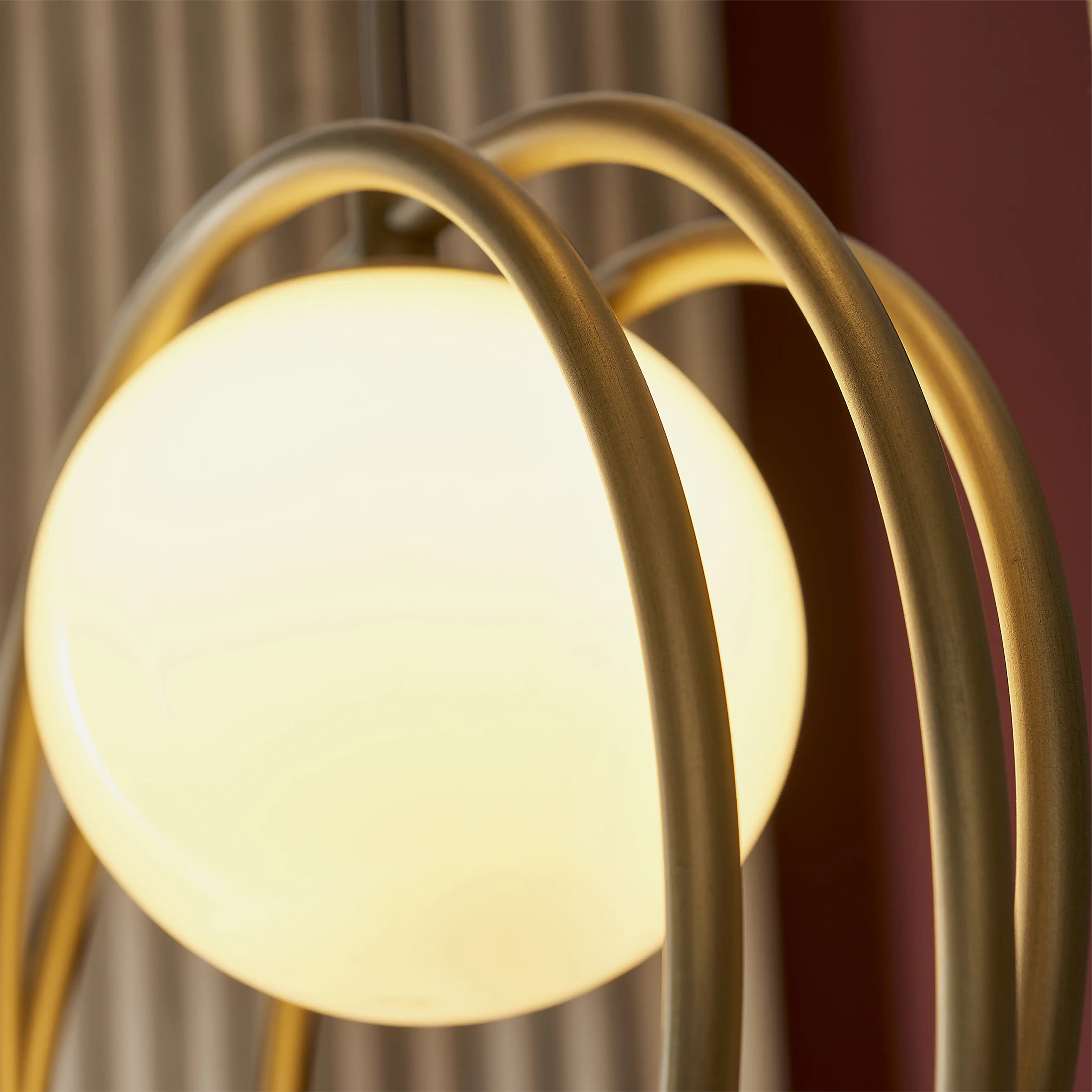 Altra 3 Light Cluster Ceiling Light | Opal & Brass - Image 8