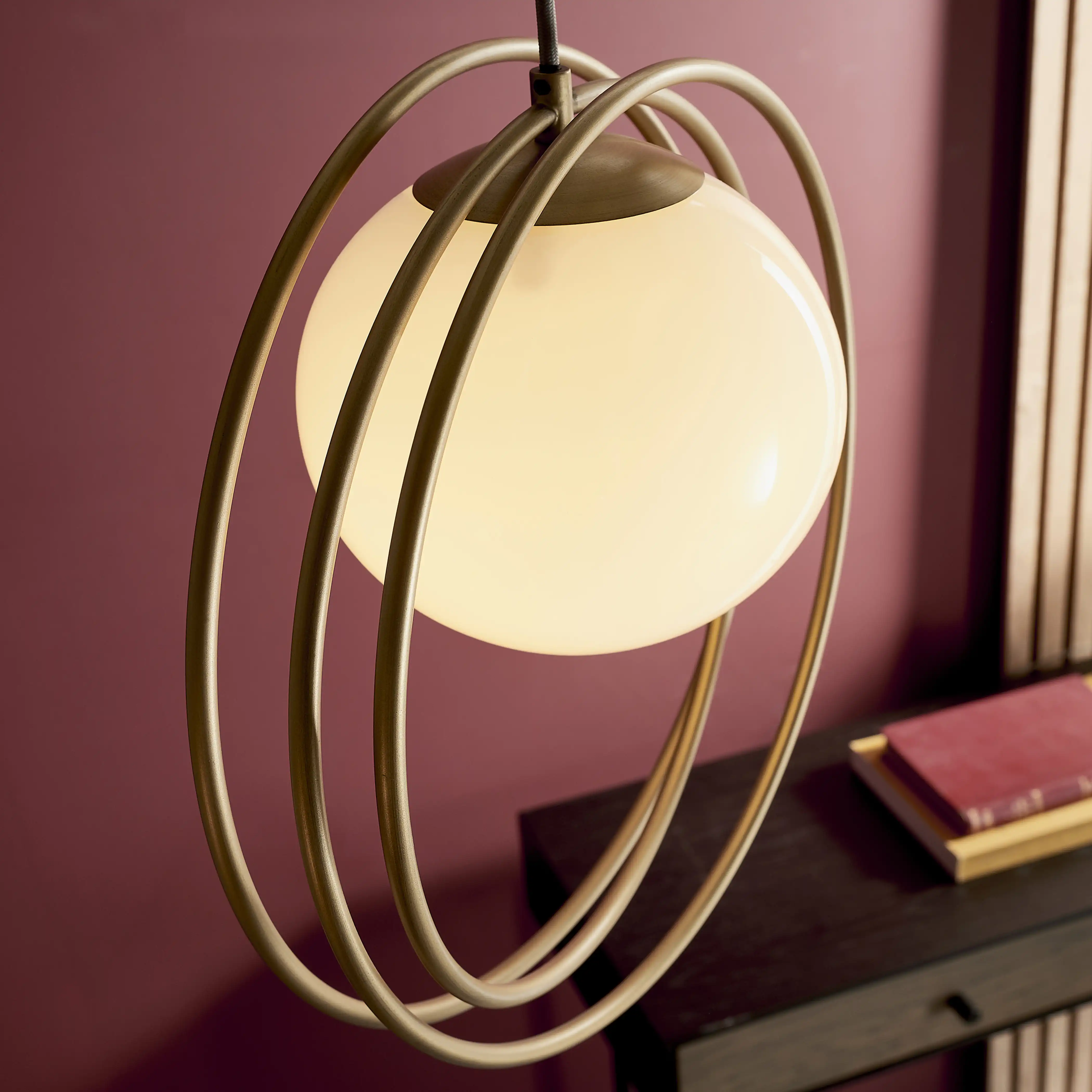 Altra Pendant Light | Opal & Brass - Image 4
