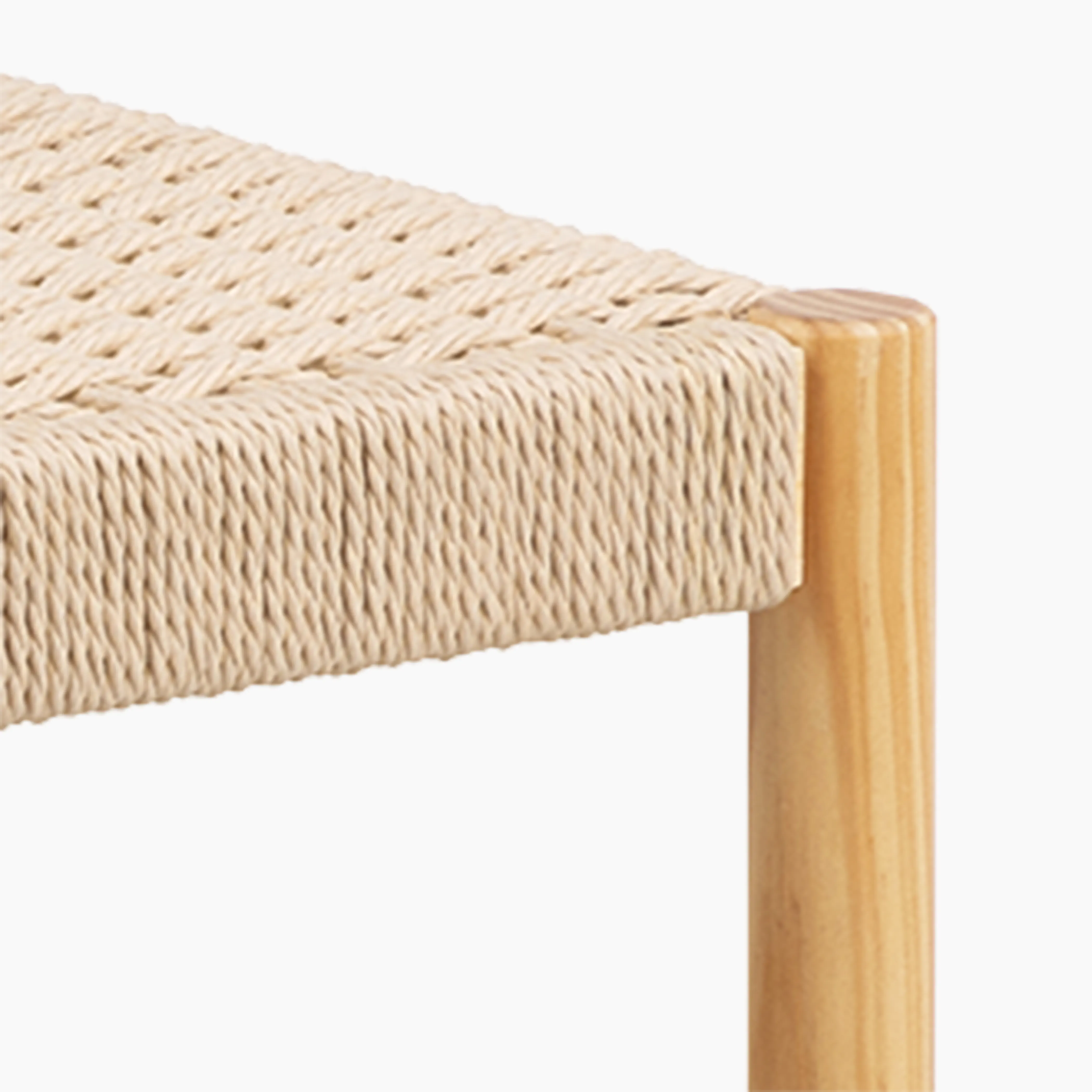Alvin Wooden Bench | Natural Weave & Oak - Image 3