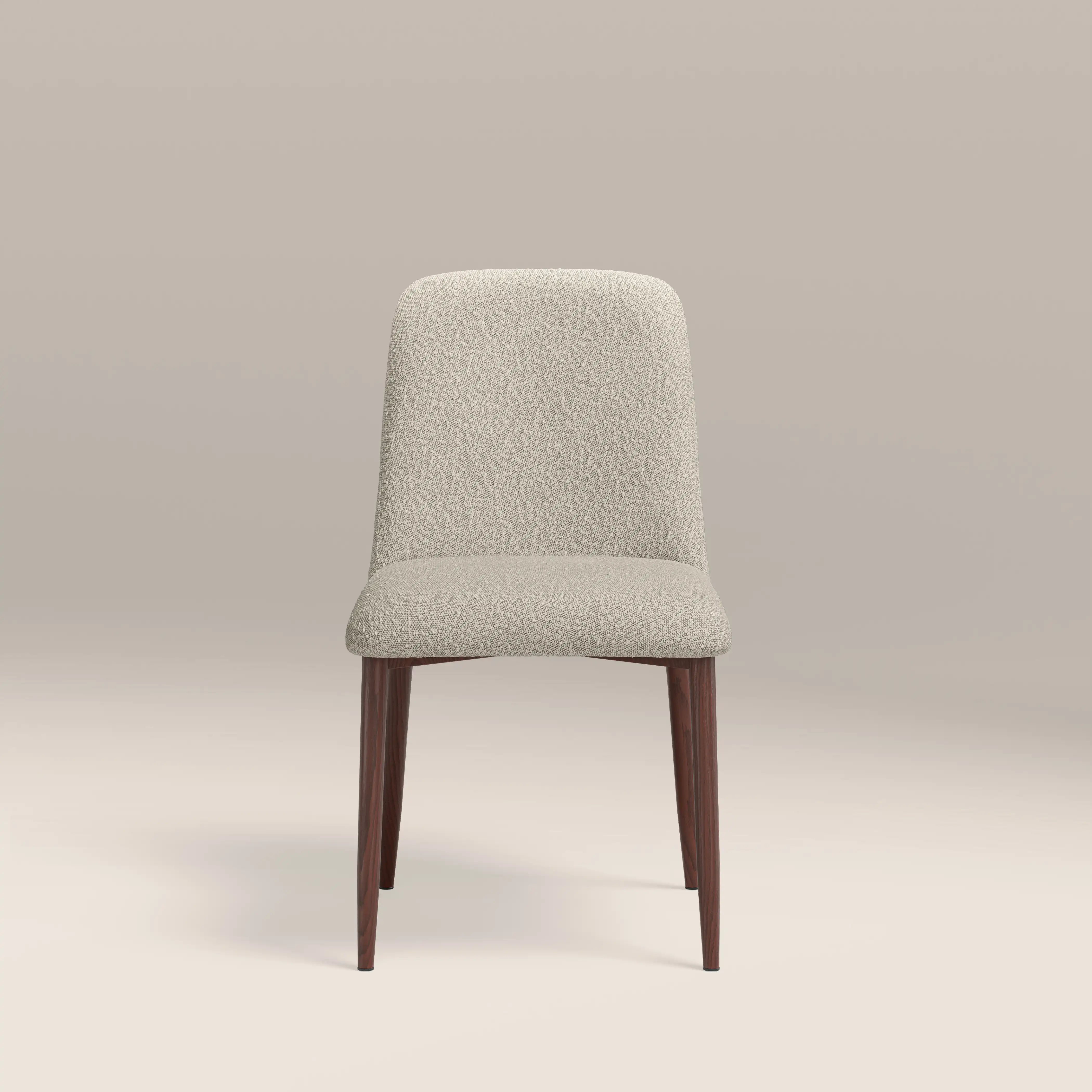 Amari Dining Chair | Speckled Stone Sustainable Boucle & Walnut - Image 4