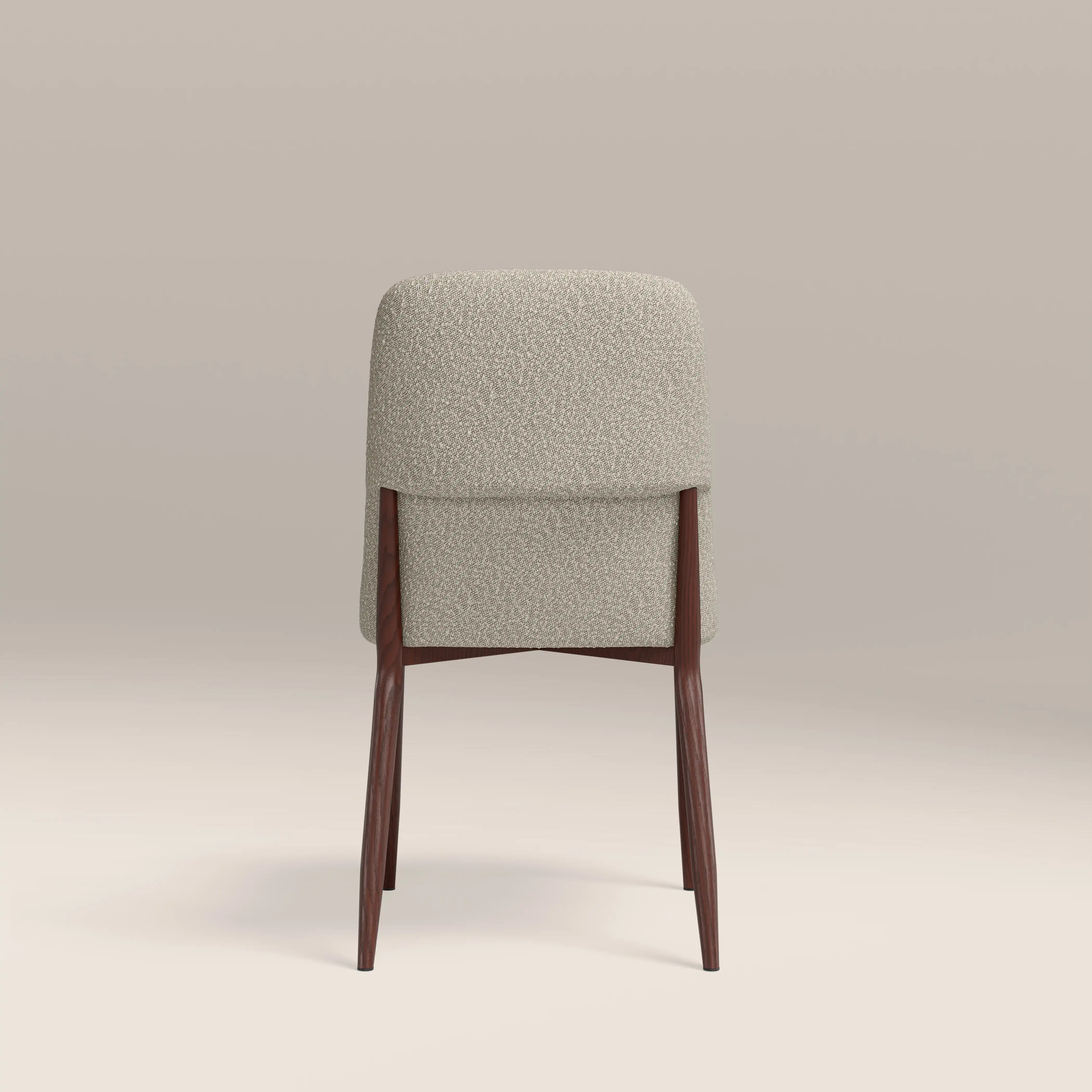 Amari Dining Chair | Speckled Stone Sustainable Boucle & Walnut - Image 6