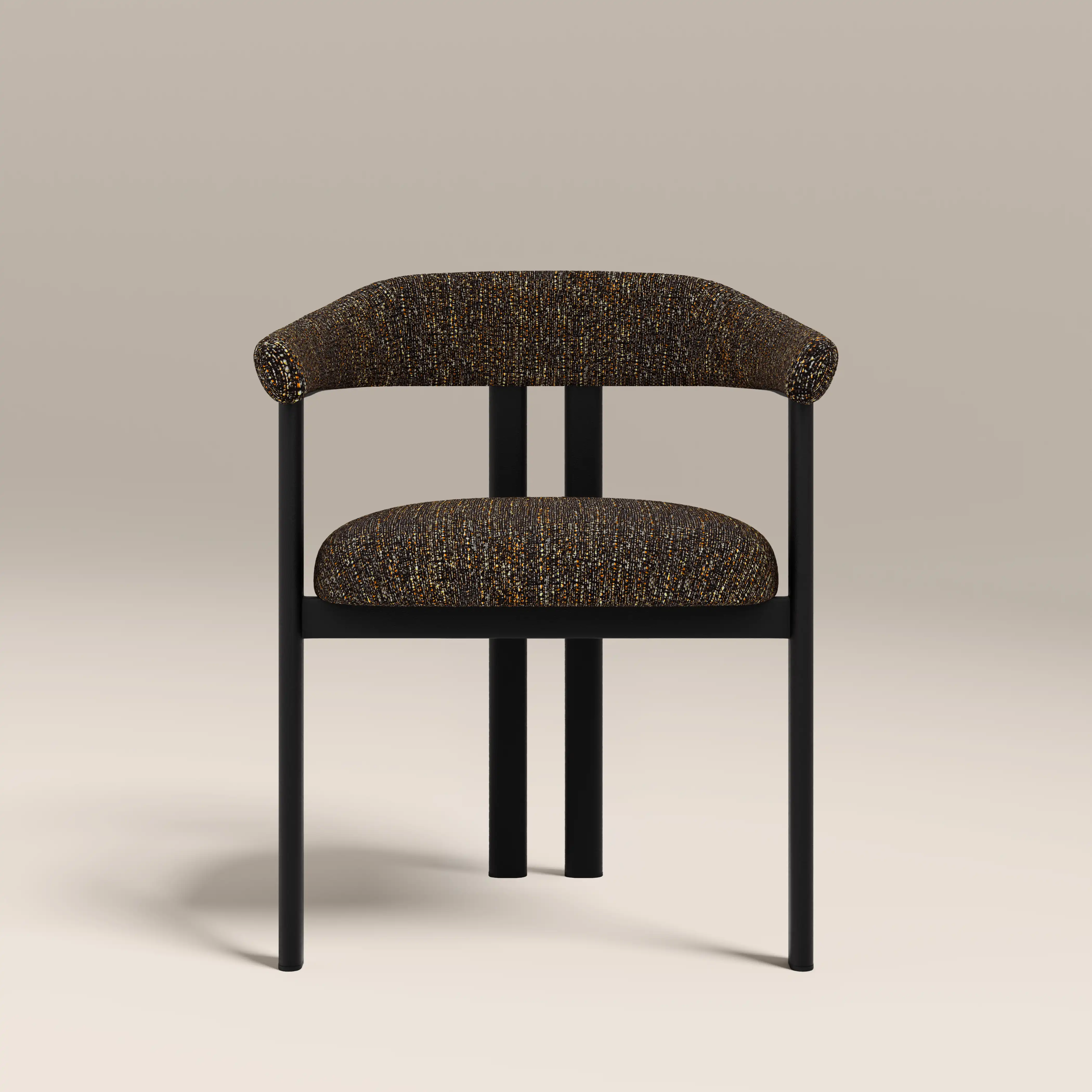 Arbor Carver Dining Chair | Speckled Espresso Boucle & Black - Image 2
