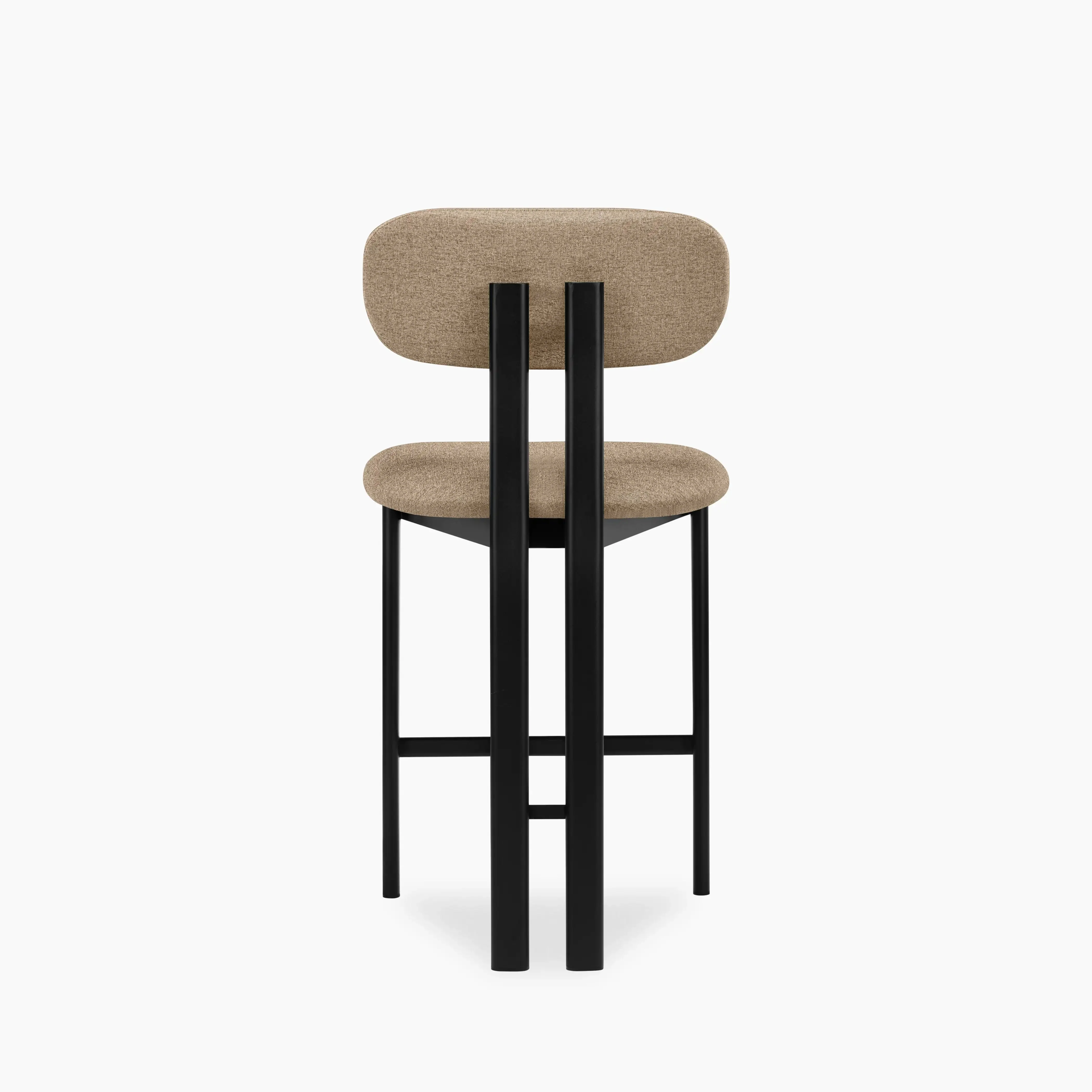 Arbor Kitchen Stool | Latte Sustainable Fabric & Black - Image 4