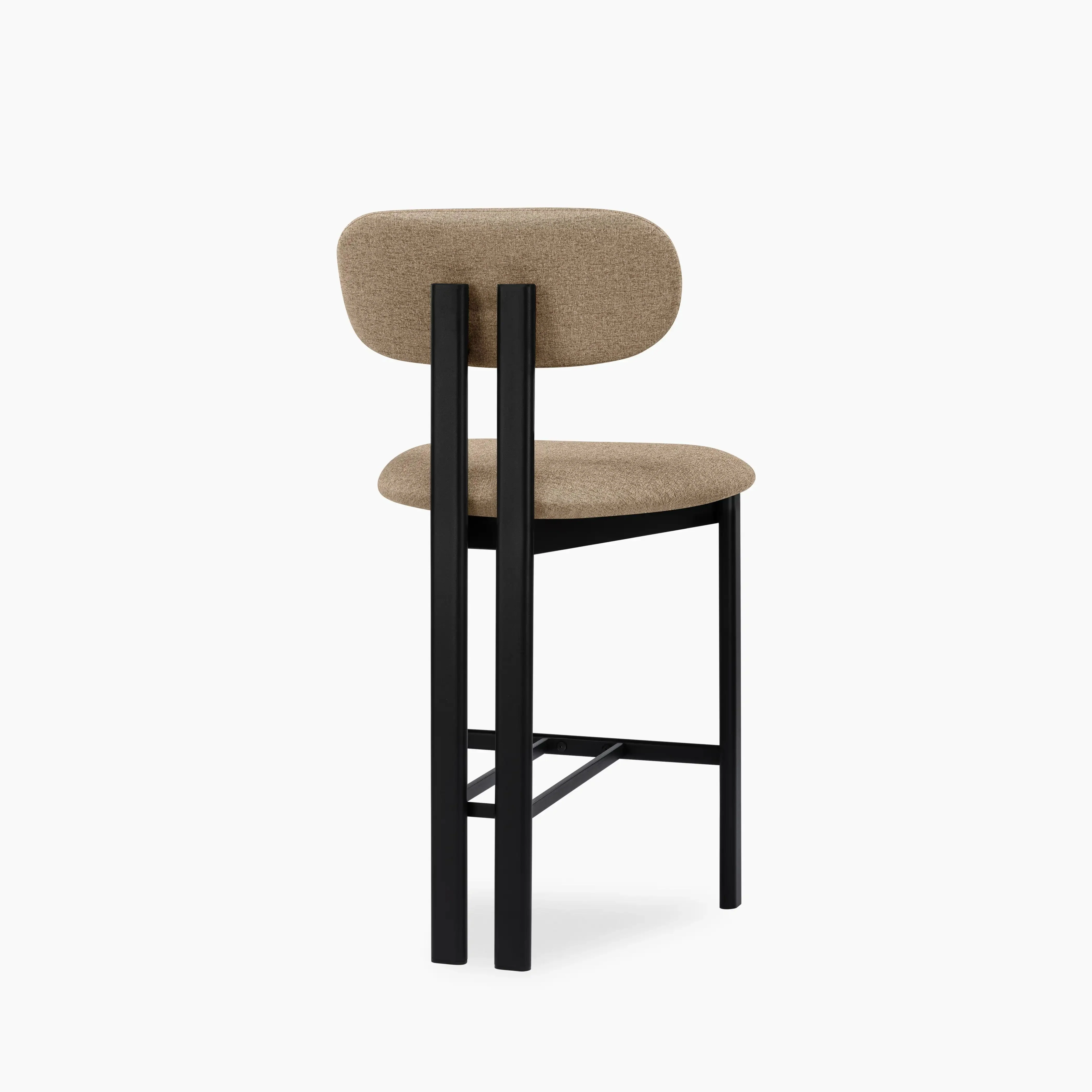 Arbor Kitchen Stool | Latte Sustainable Fabric & Black - Image 5