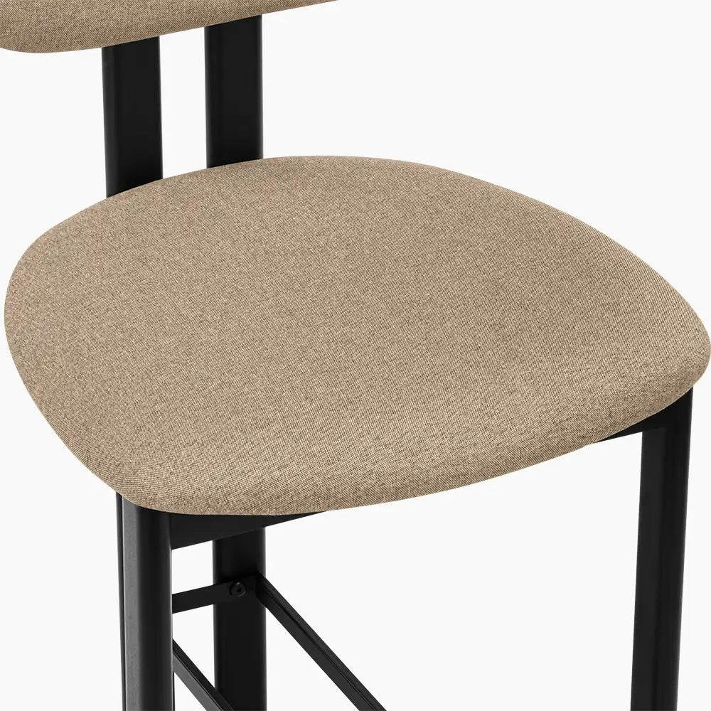 Arbor Kitchen Stool | Latte Sustainable Fabric & Black - Image 6