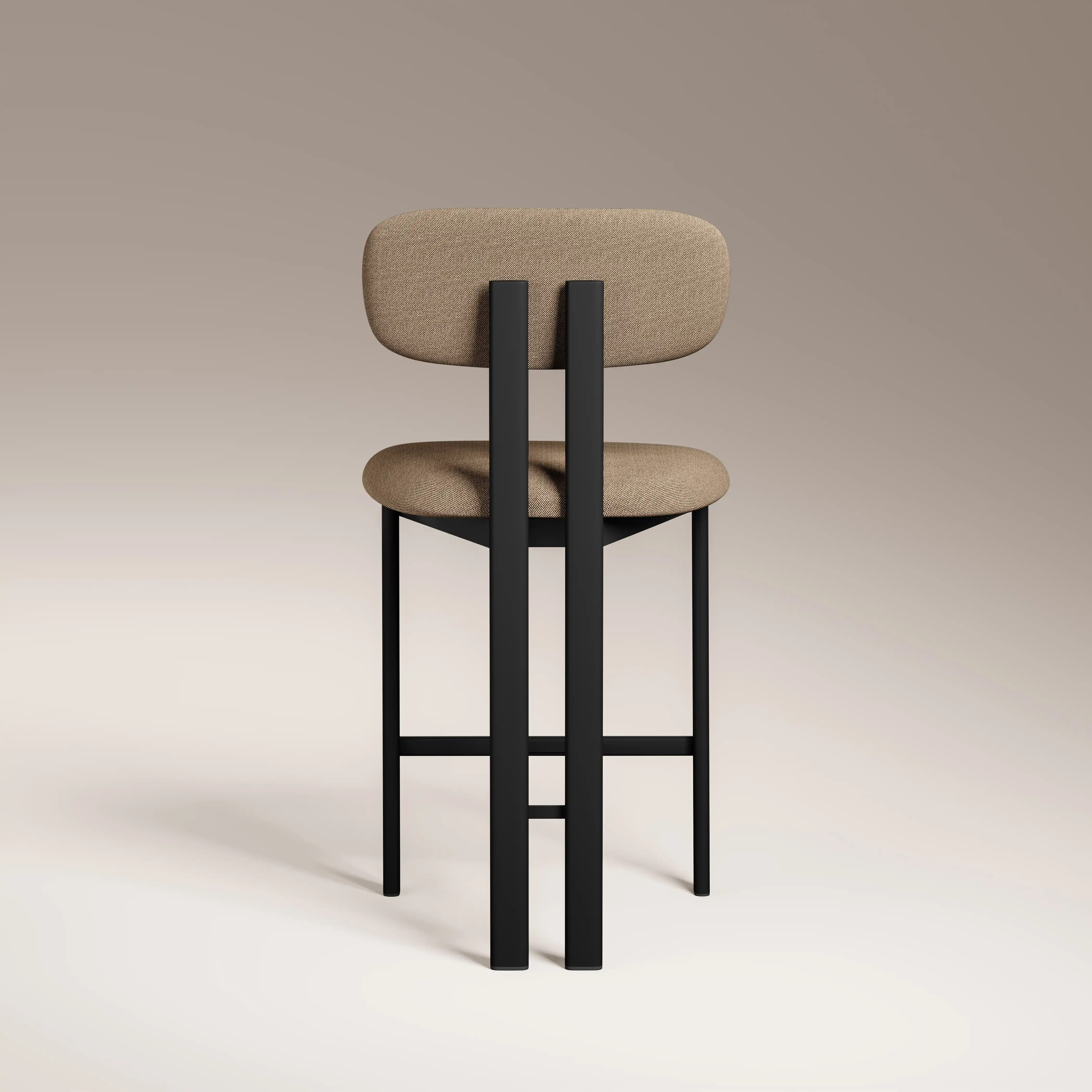 Arbor Kitchen Stool | Latte Sustainable Fabric & Black - Image 6