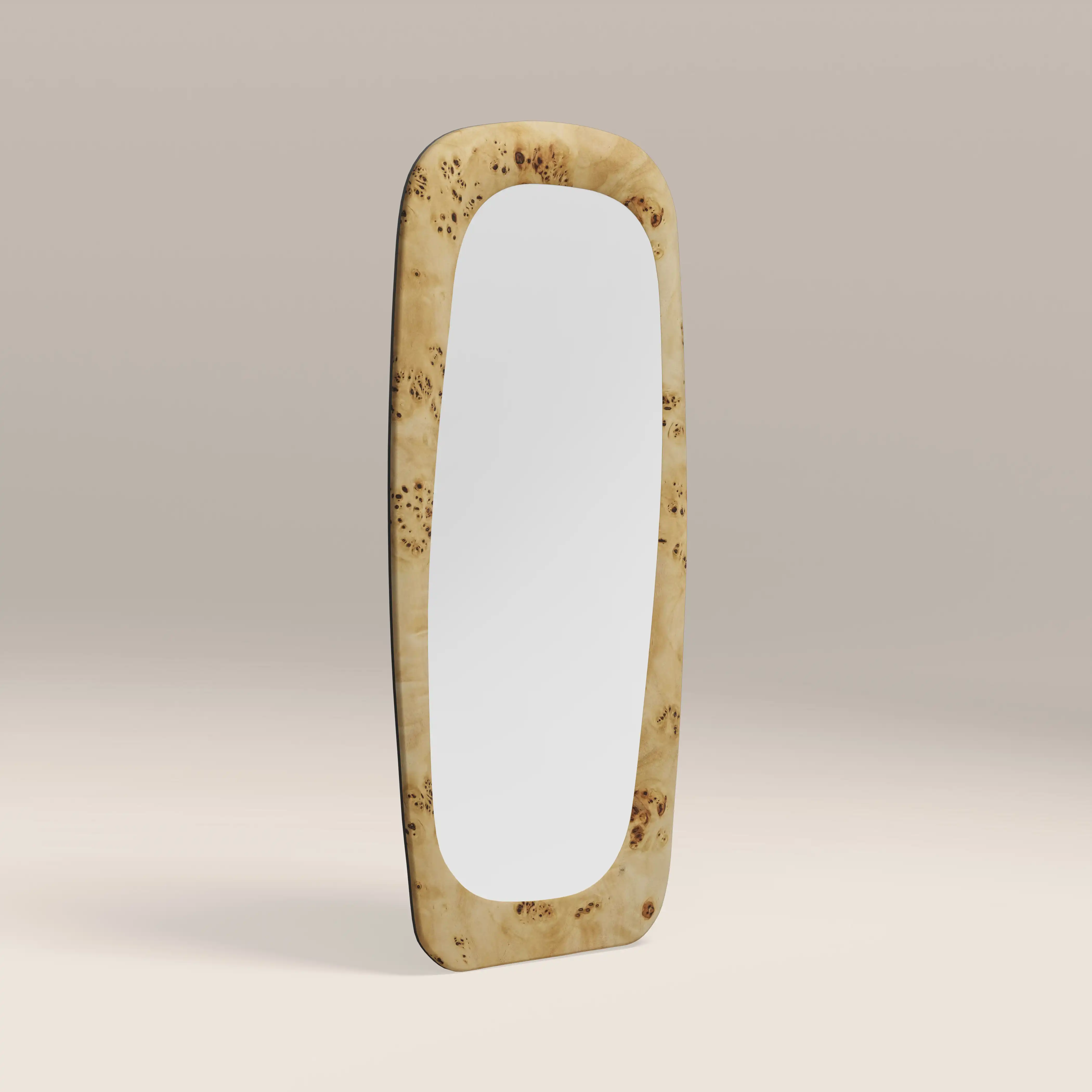 Arco Full Length Floor Mirror | Natural Burl Wood - Image 2