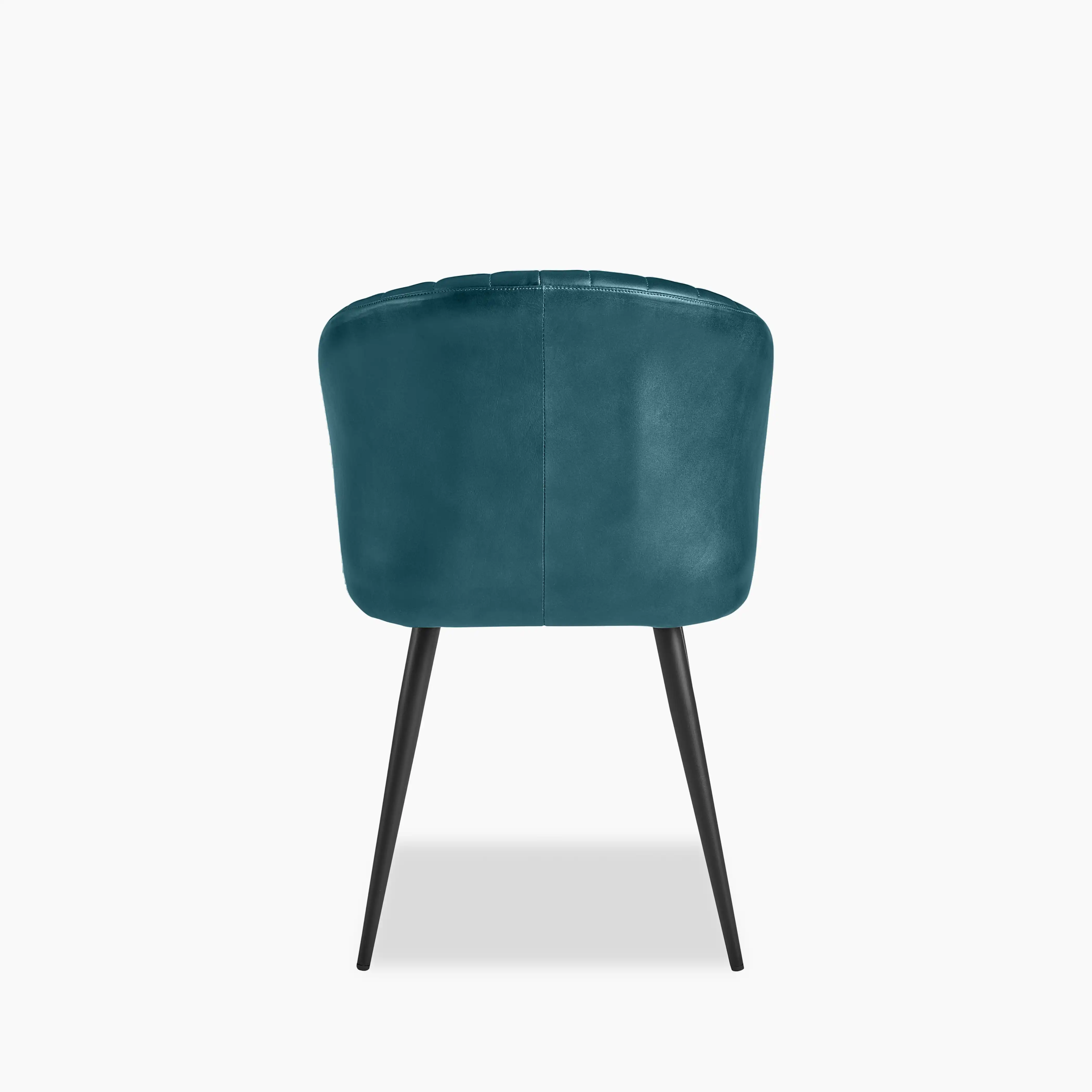 Argyle Carver Dining Chair | Vintage Blue Faux Leather & Black - Image 3