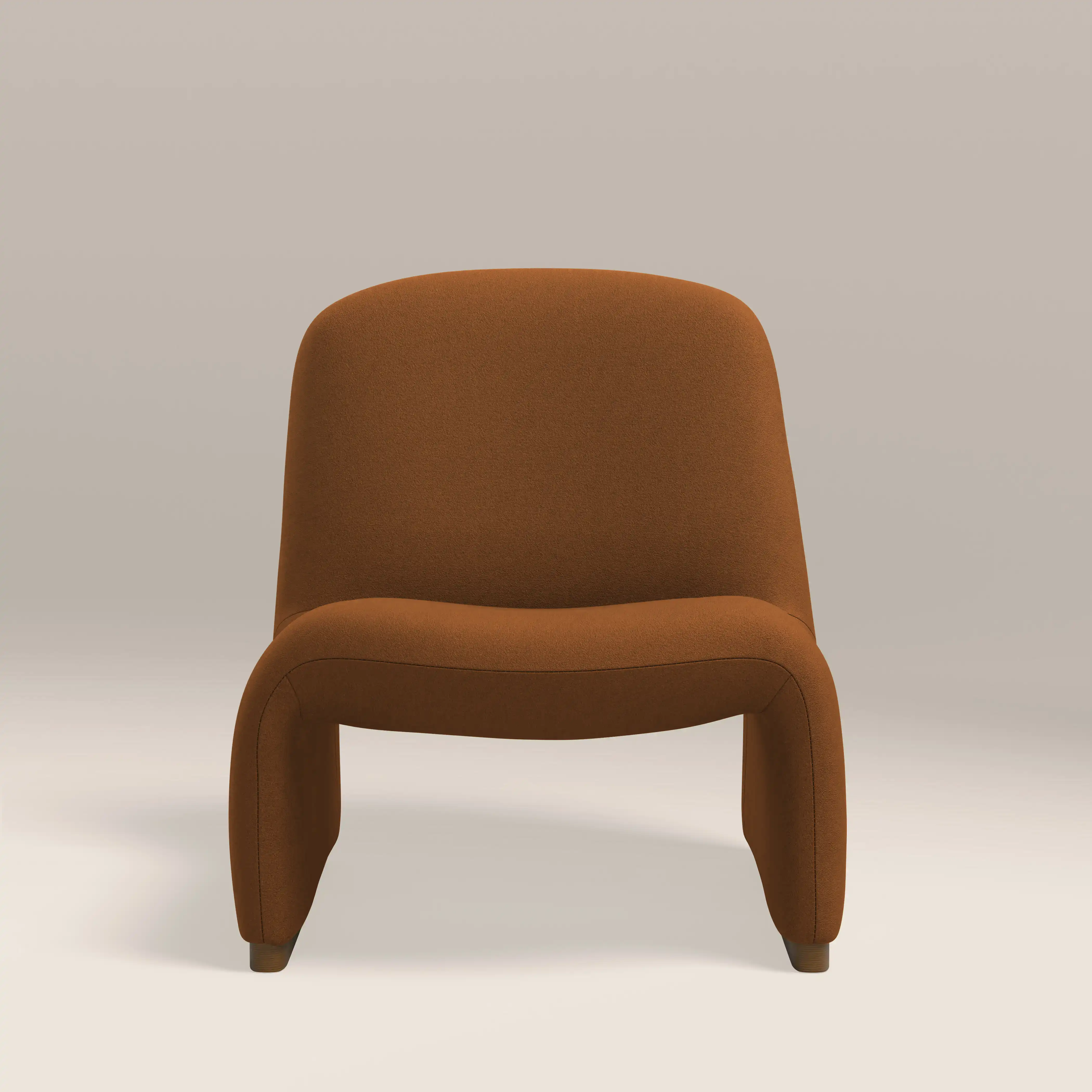 Arlet Accent Chair | Caramel Brown Sustainable Mohair Velvet & Walnut - Image 2