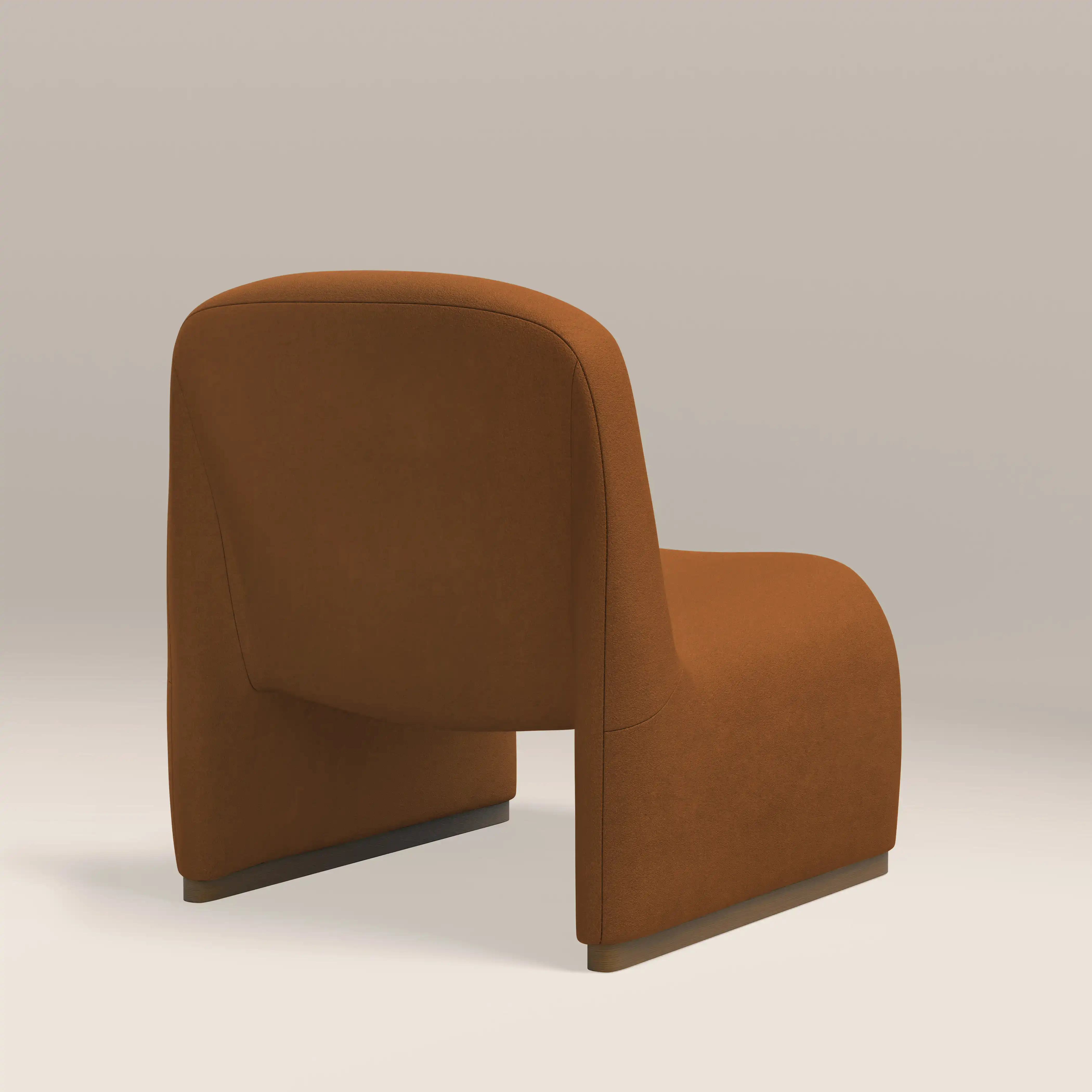 Arlet Accent Chair | Caramel Brown Sustainable Mohair Velvet & Walnut - Image 5