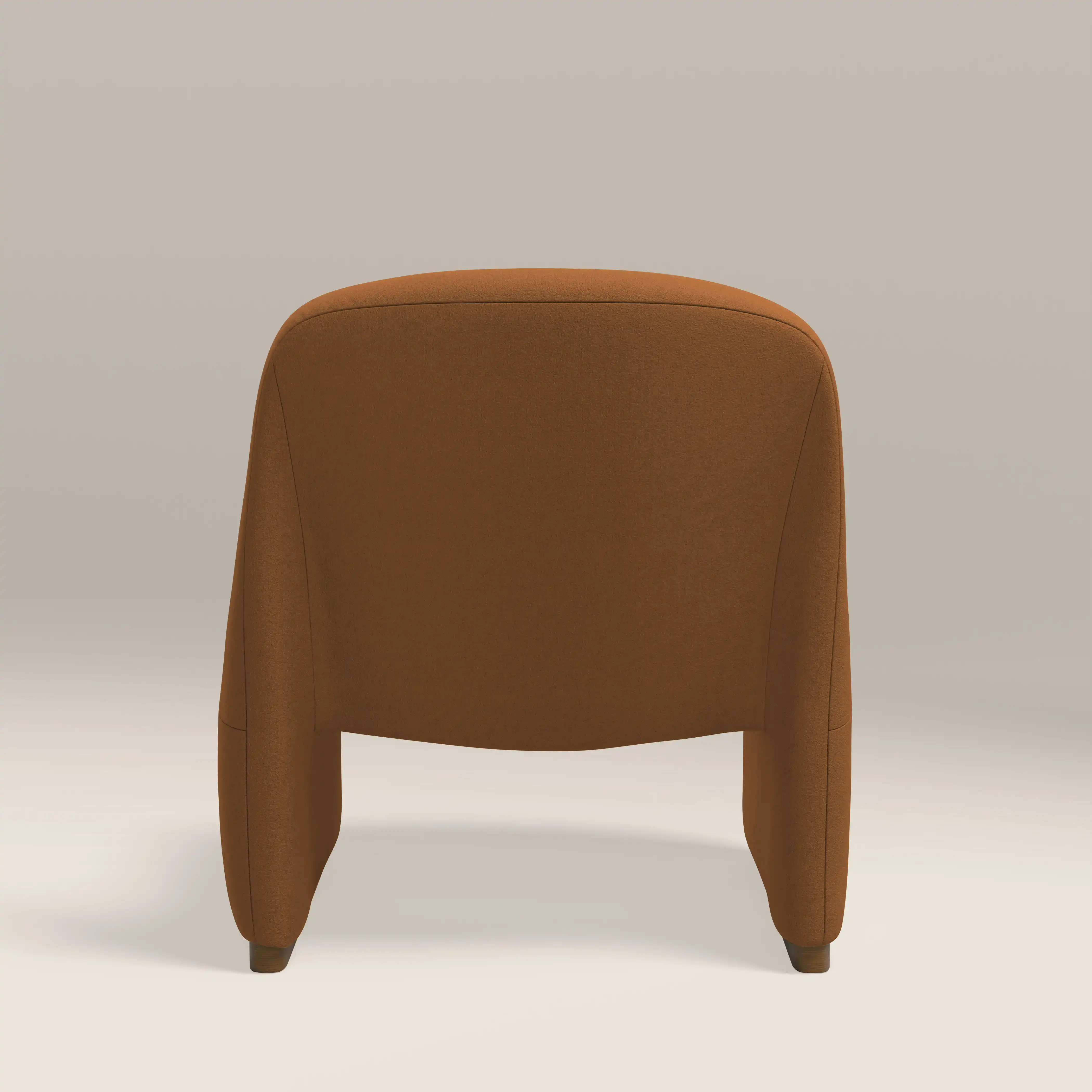 Arlet Accent Chair | Caramel Brown Sustainable Mohair Velvet & Walnut - Image 6