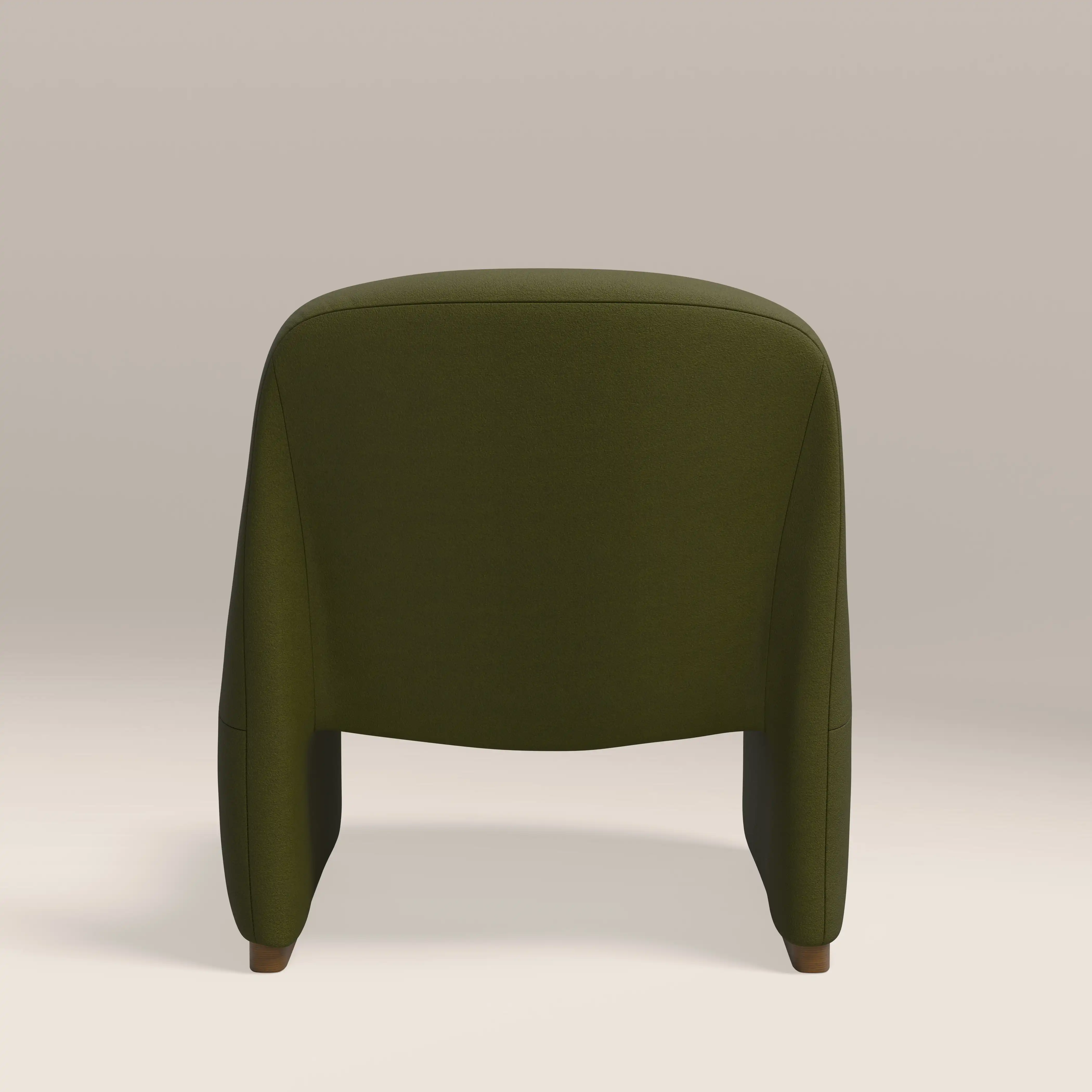 Arlet Accent Chair | Olive Green Sustainable Velvet & Walnut - Image 7