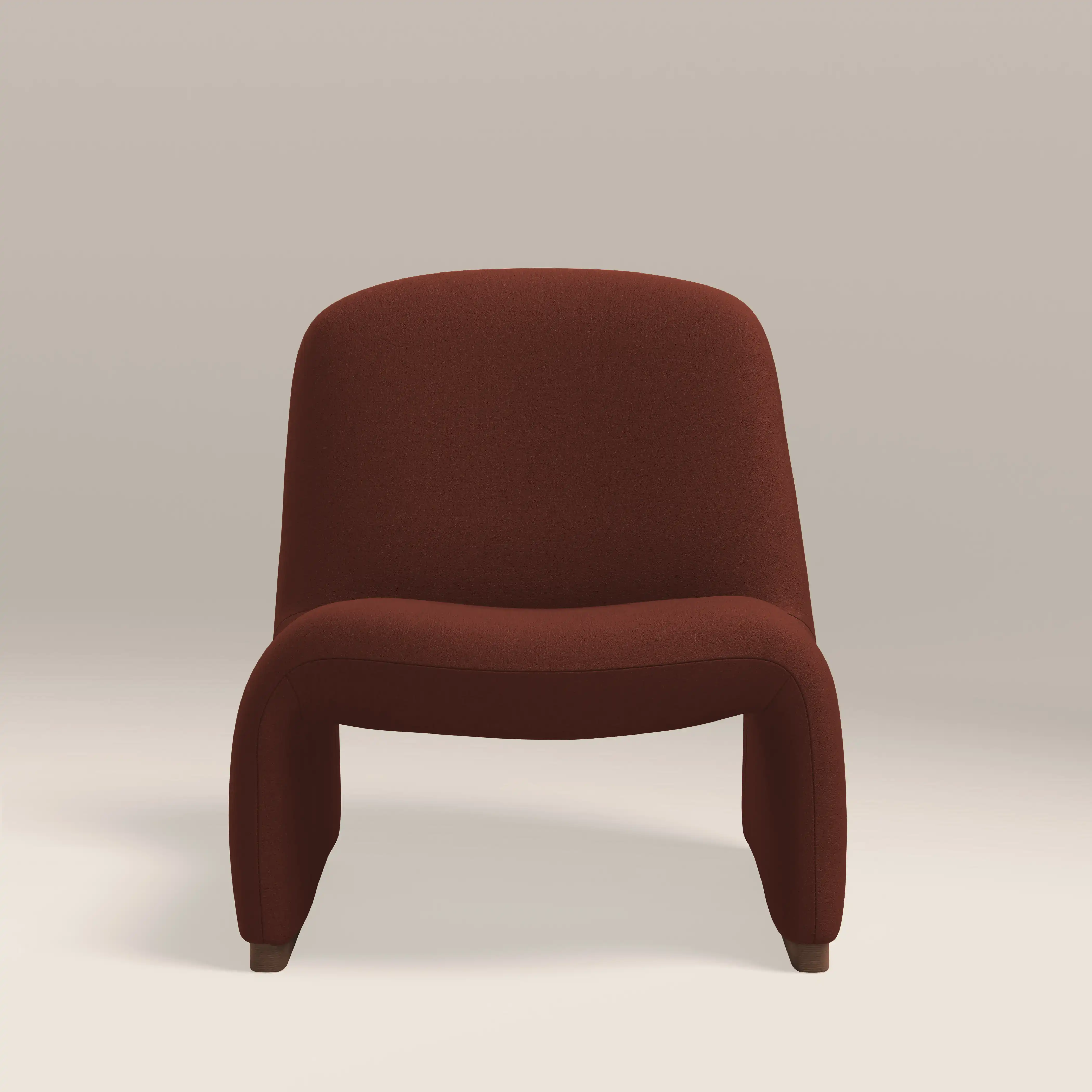 Arlet Accent Chair | Rust Red Sustainable Velvet & Walnut - Image 4