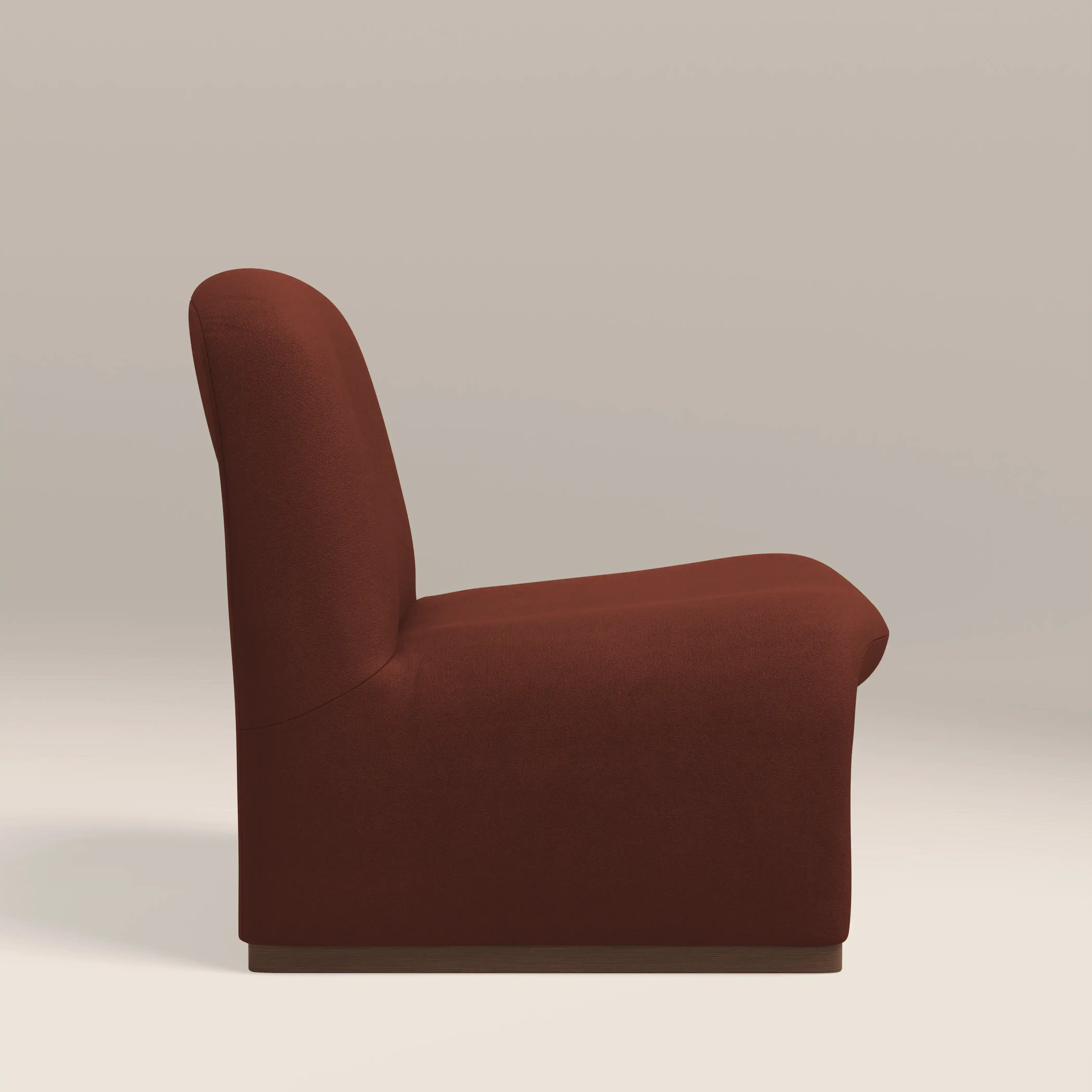 Arlet Accent Chair | Rust Red Sustainable Velvet & Walnut - Image 5