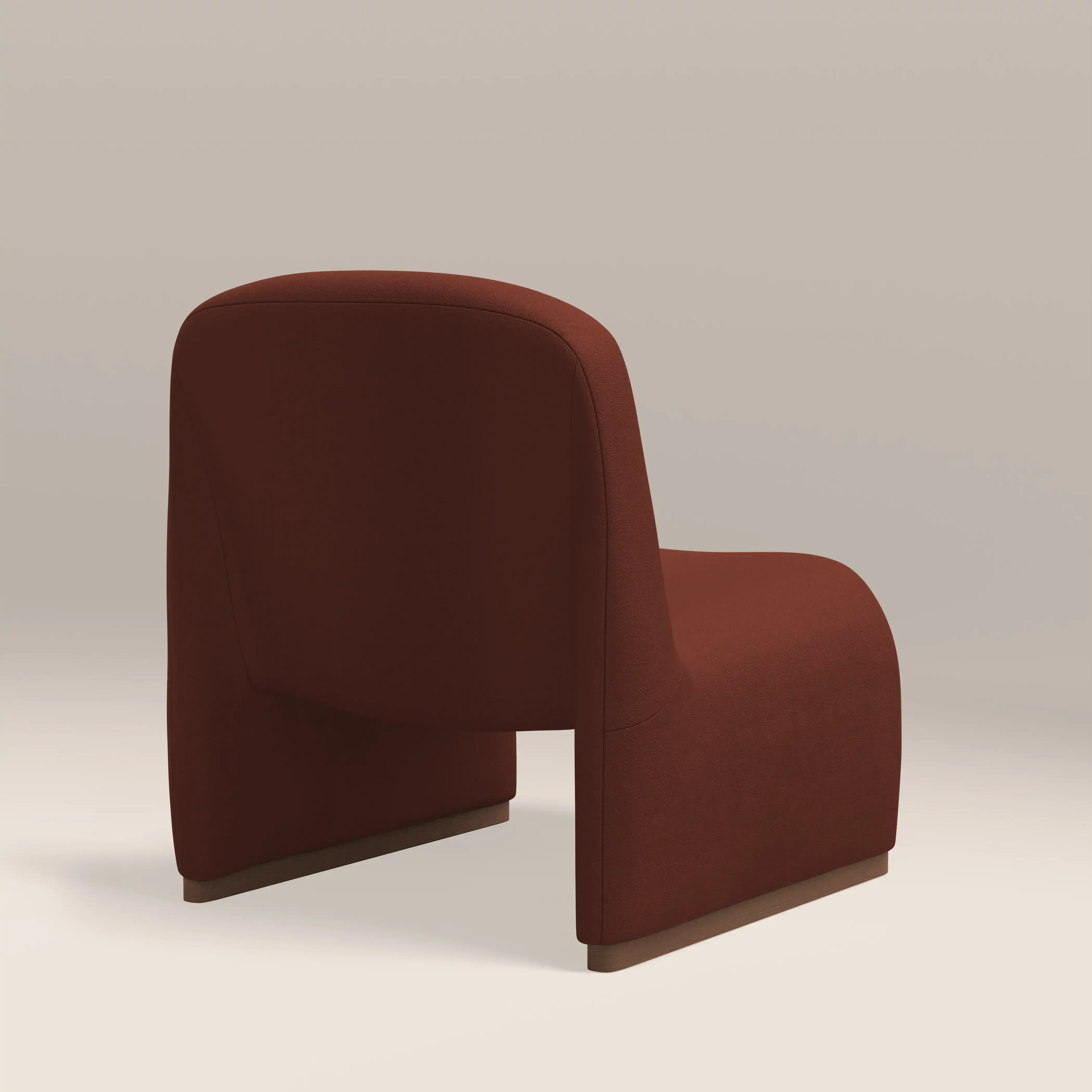 Arlet Accent Chair | Rust Red Sustainable Velvet & Walnut - Image 6