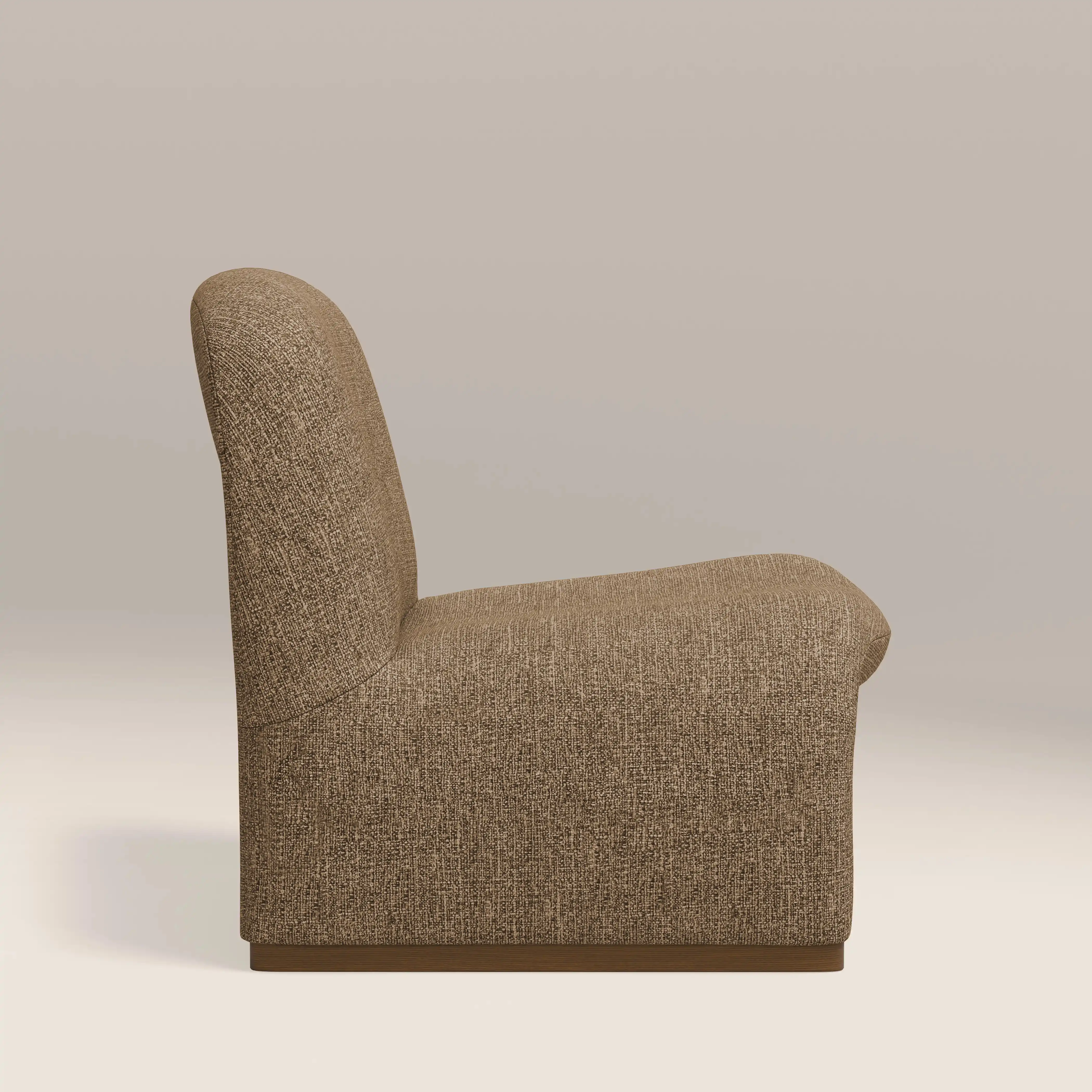 Arlet Accent Chair | Speckled Cappuccino Boucle & Walnut - Image 5