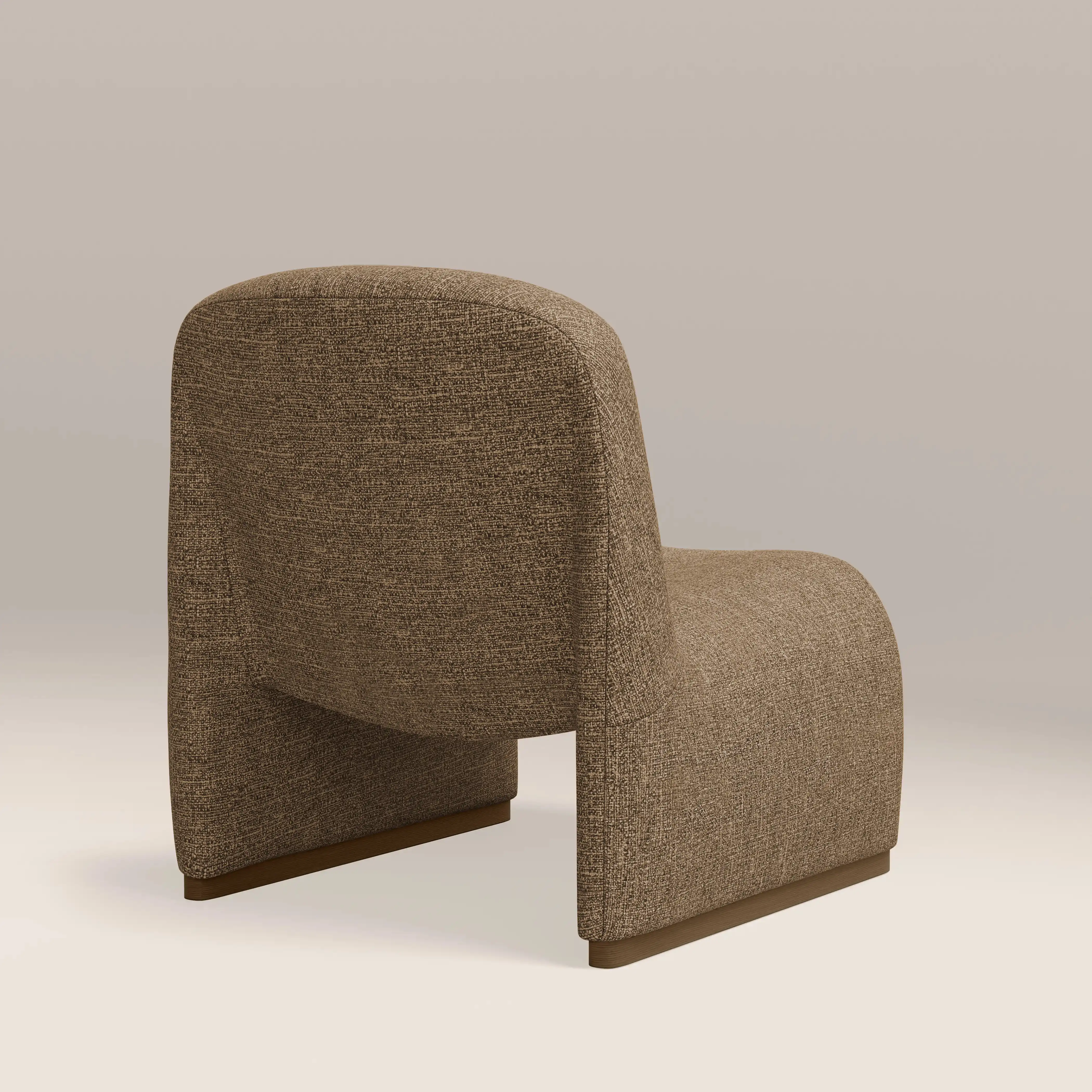 Arlet Accent Chair | Speckled Cappuccino Boucle & Walnut - Image 6