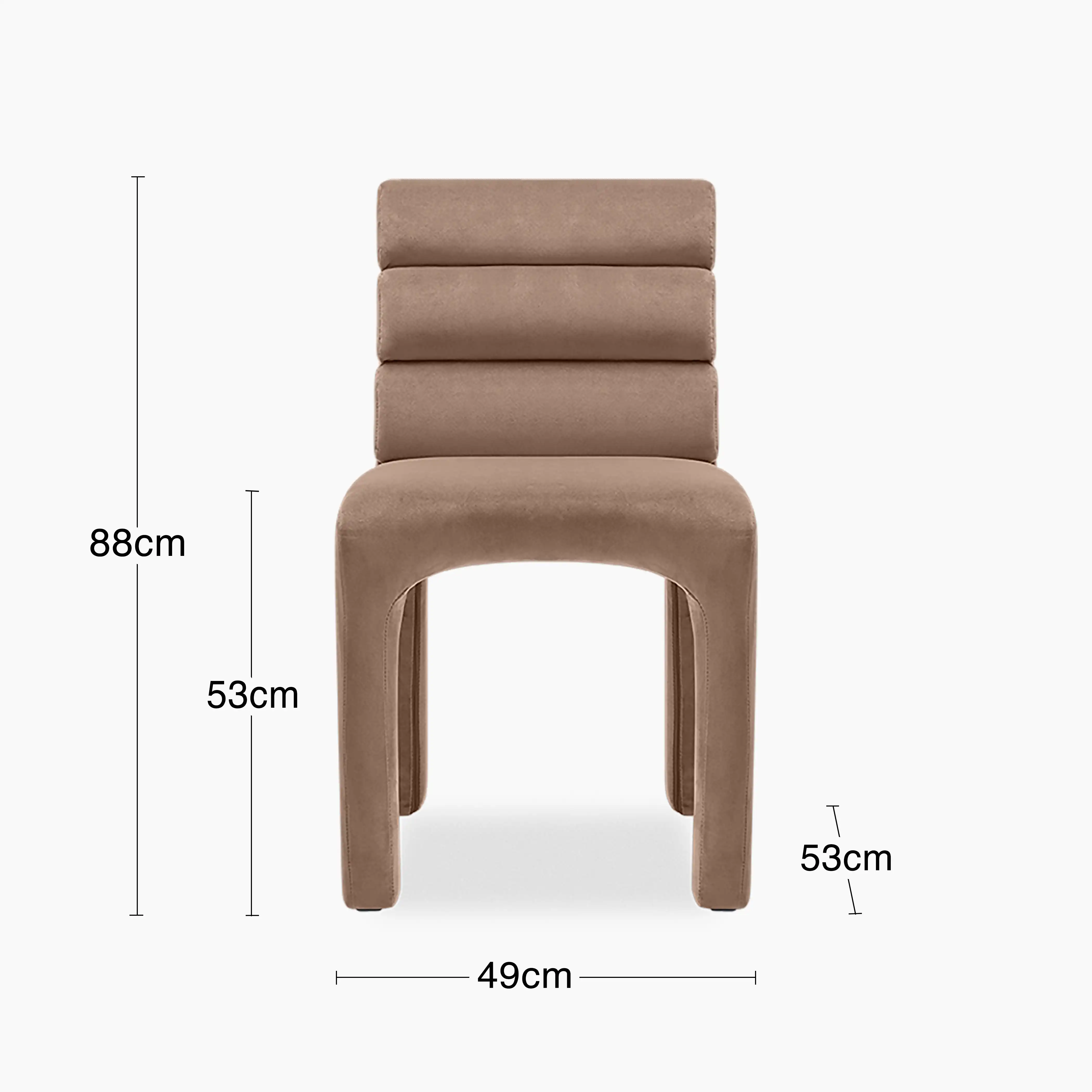 Arlo Dining Chair | Taupe Sustainable Velvet - Image 9