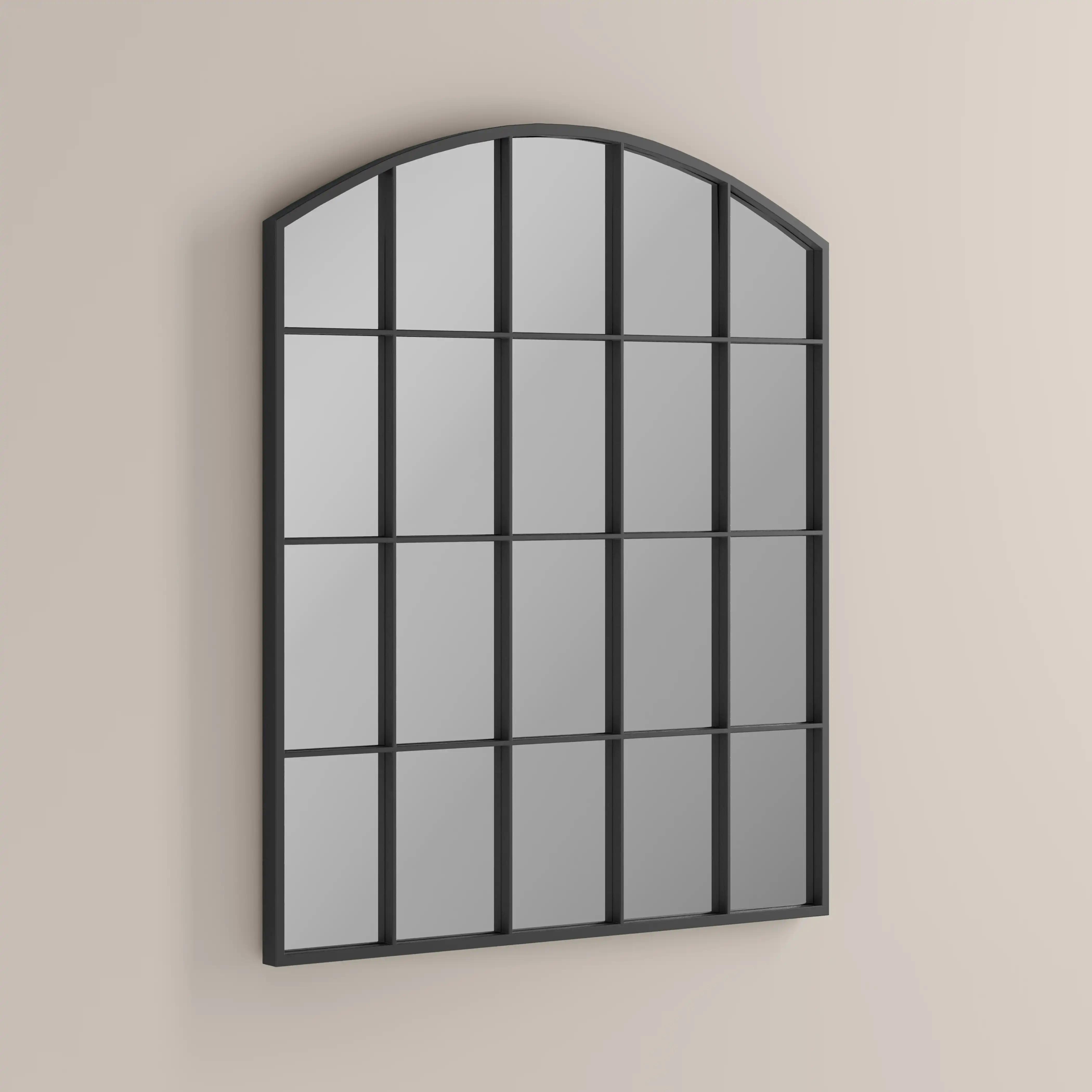 Arlon Arch Wall Mirror, 90 x 80 cm | Black - Image 3