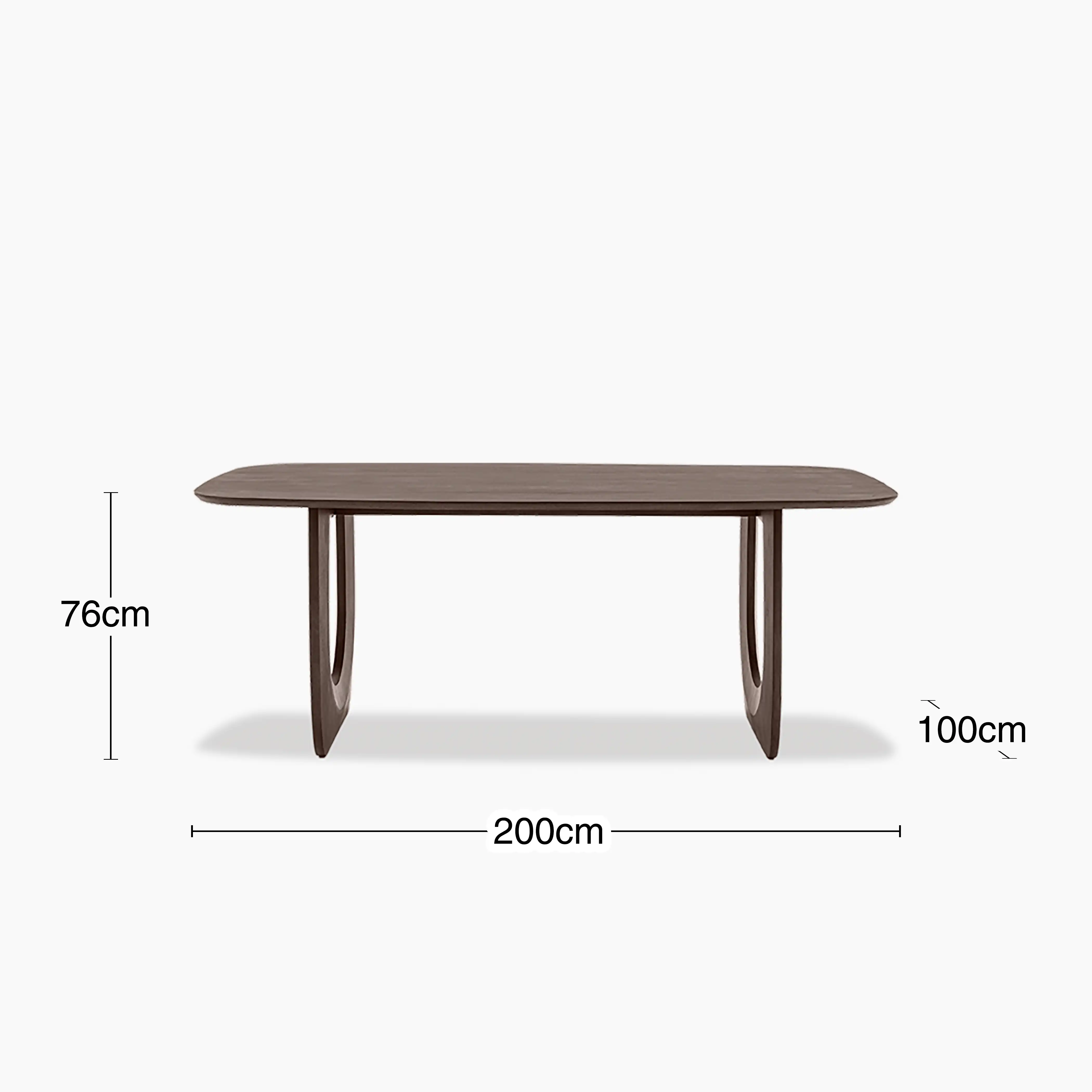 Asher 6 Seat Rectangle Wooden Dining Table | Dark Mango Wood - Image 5