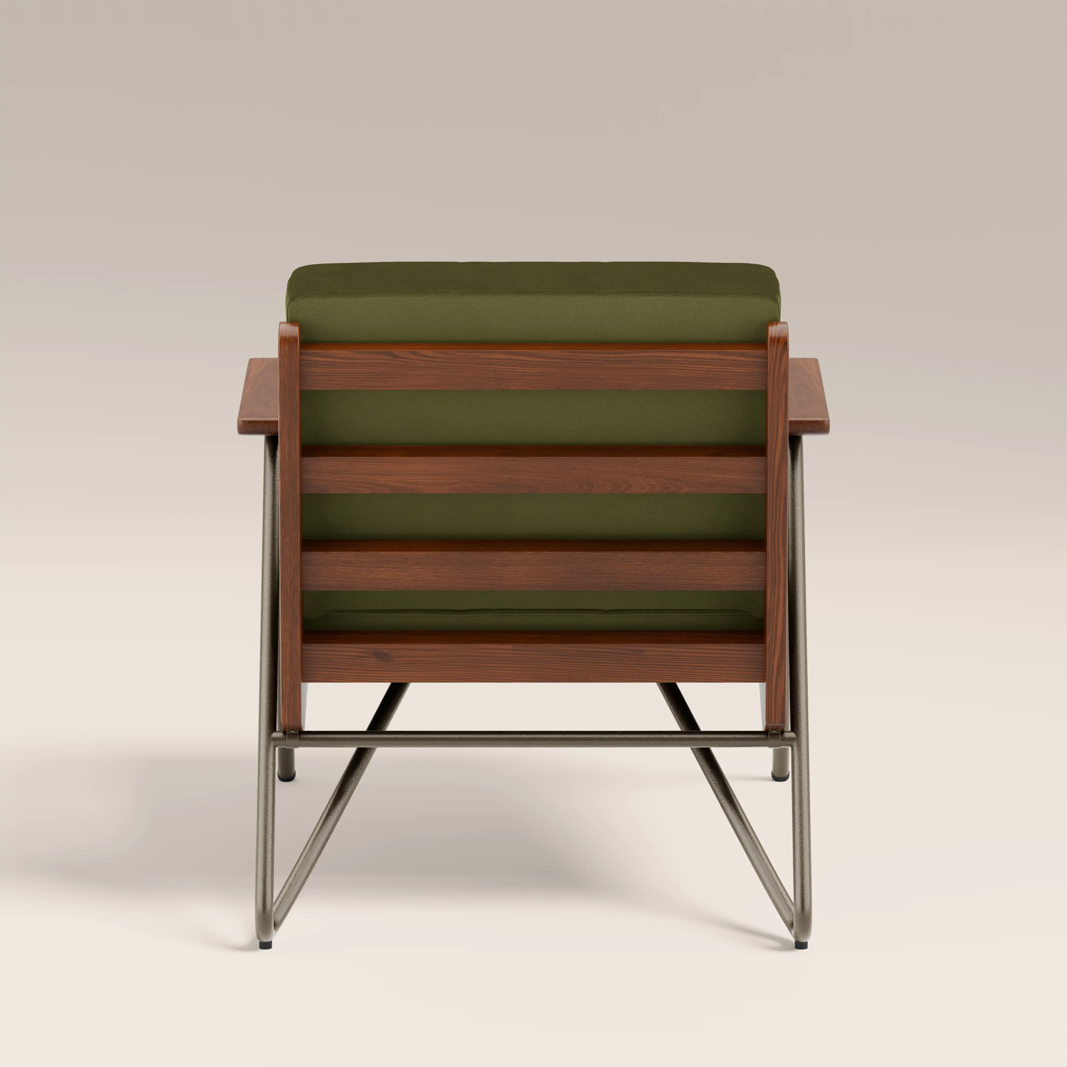 Aspen Accent Chair | Olive Green Sustainable Velvet & Walnut - Image 7