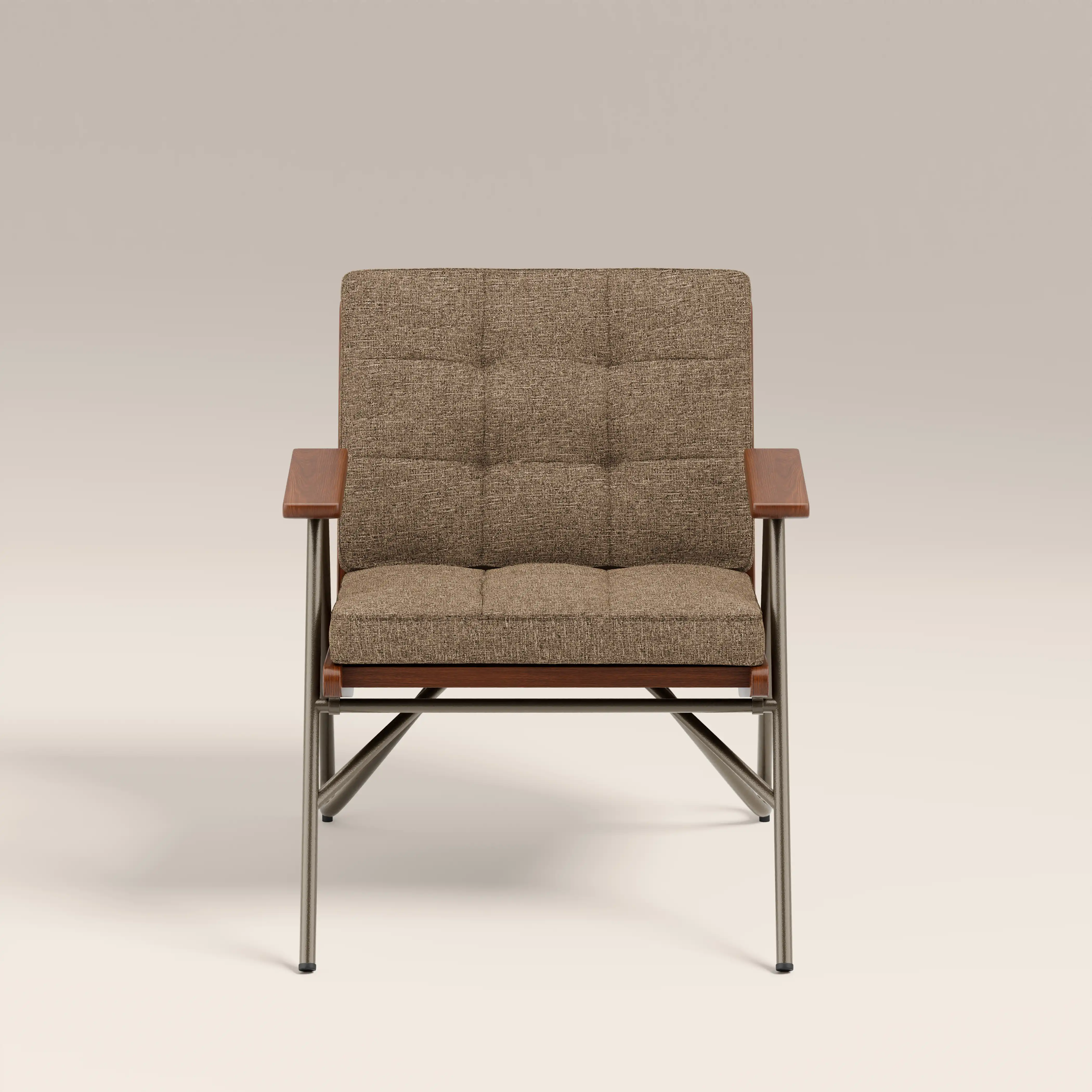 Aspen Accent Chair | Speckled Cappuccino Boucle & Walnut - Image 4