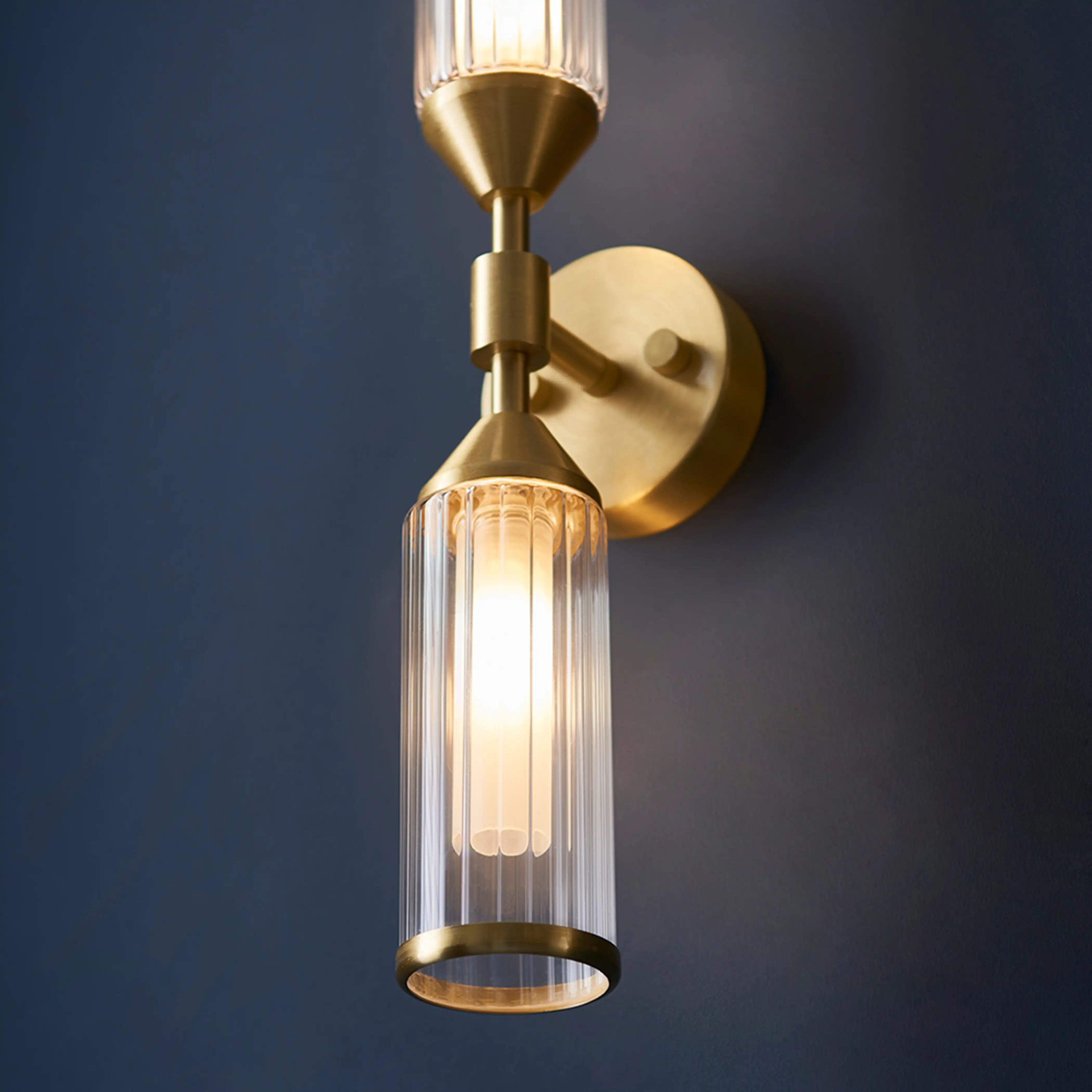Aster 2 Light Wall Light | Brass - Image 5