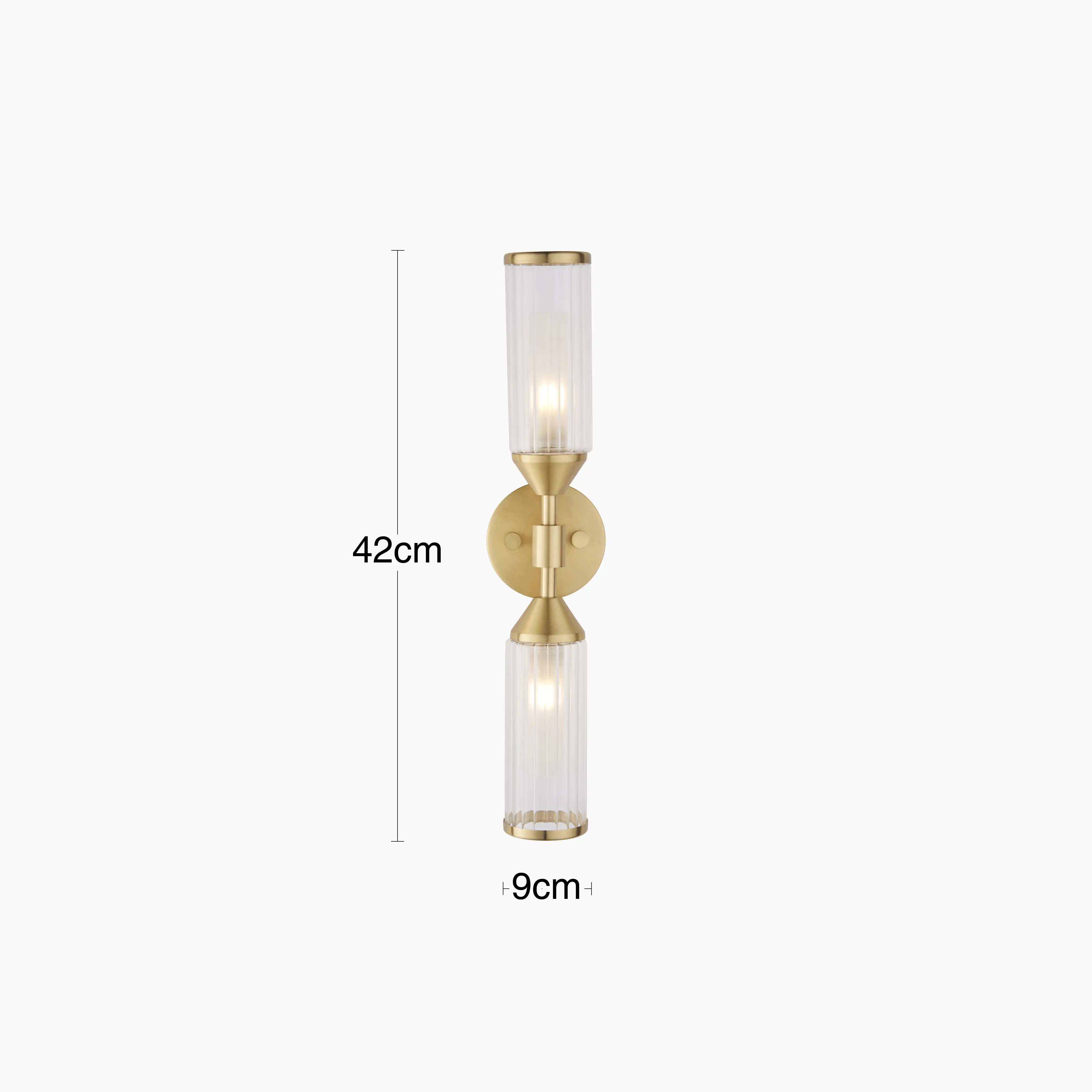 Aster 2 Light Wall Light | Brass - Image 7