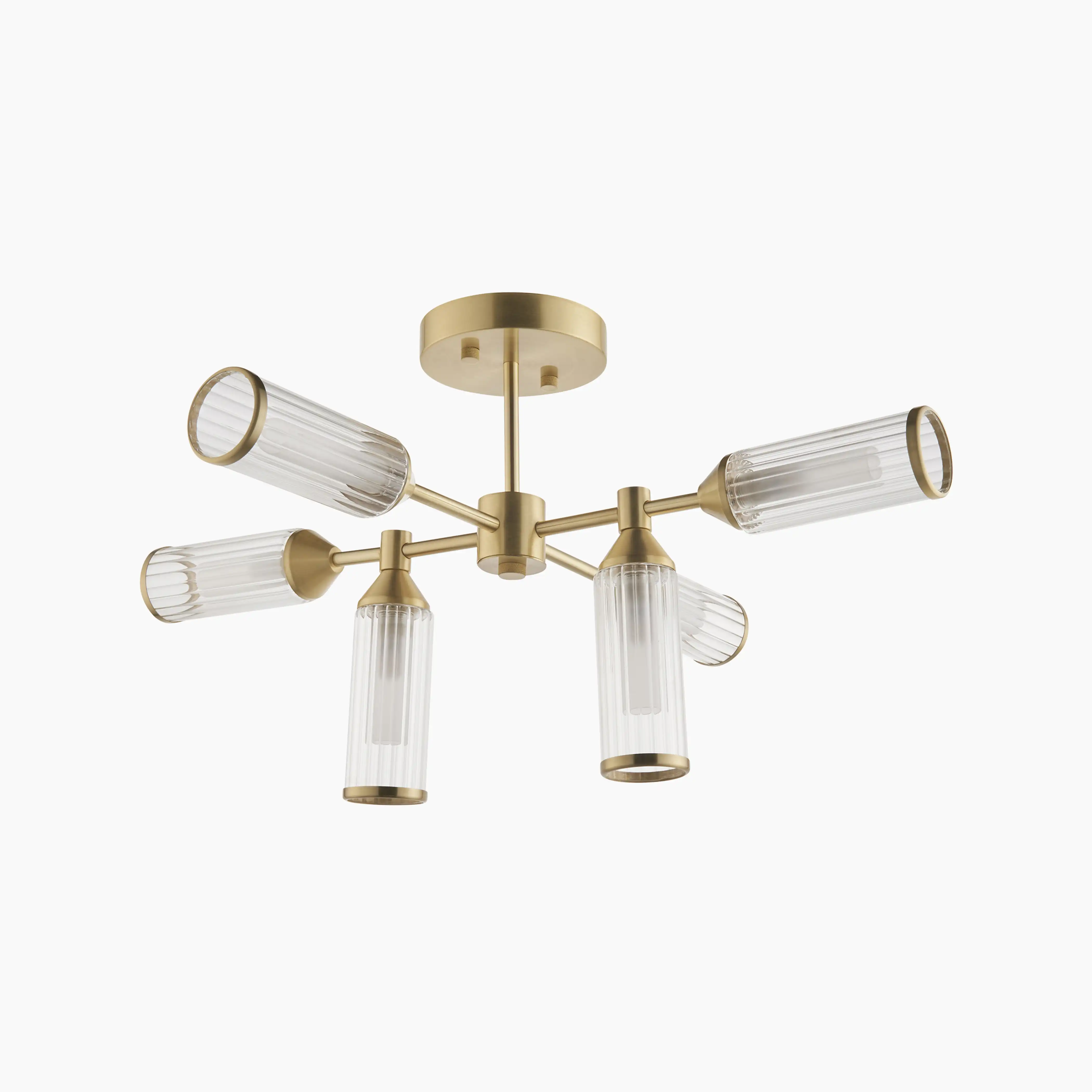Aster 6 Light Flush Ceiling Light | Brass - Image 7
